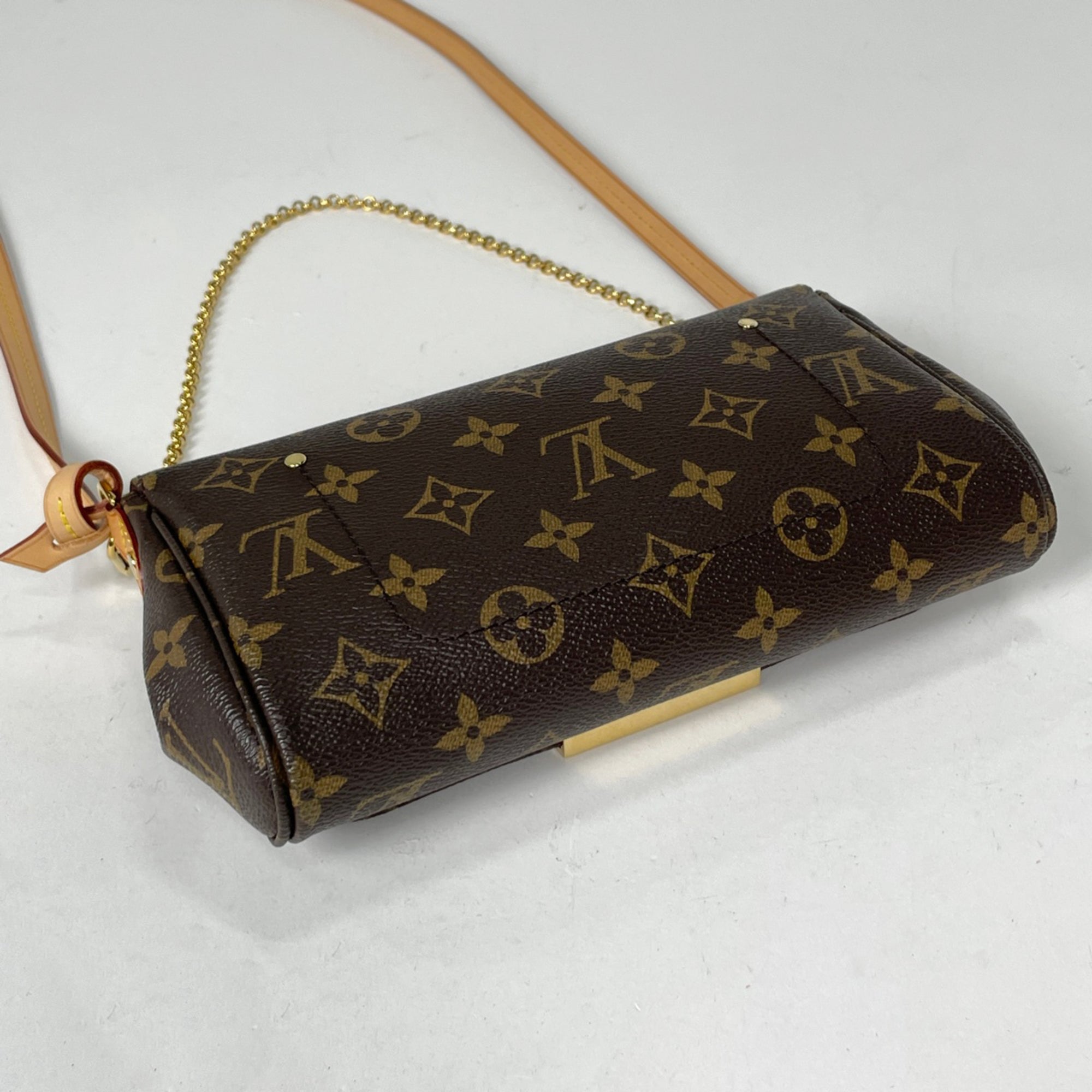 Louis Vuitton Brown Monogram Handbag Pouch Shoulder Bag (Pre-Owned)