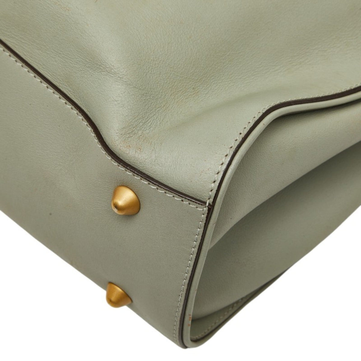 Chloé Green Leather Handbag Tote Bag (Pre-Owned)