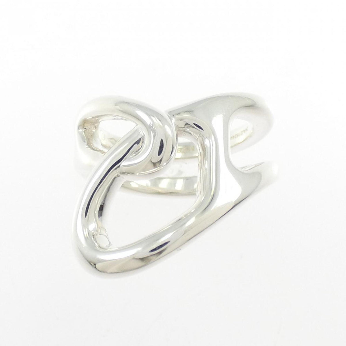 Hermes Silver 925 Band Ring (Pre-Owned)