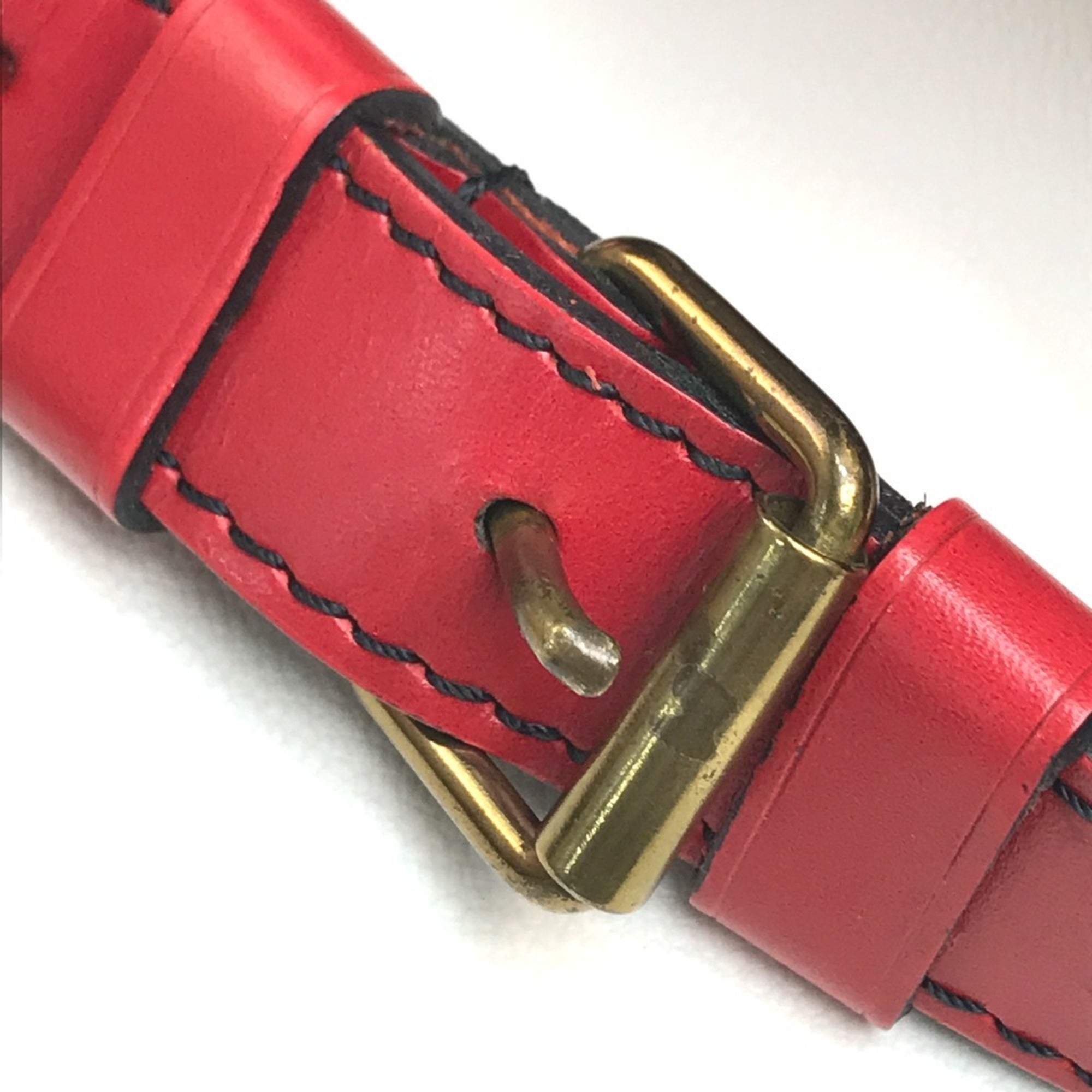 Louis Vuitton Castilian Red Red Color Epi Leather Shoulder Bag (Pre-Owned)