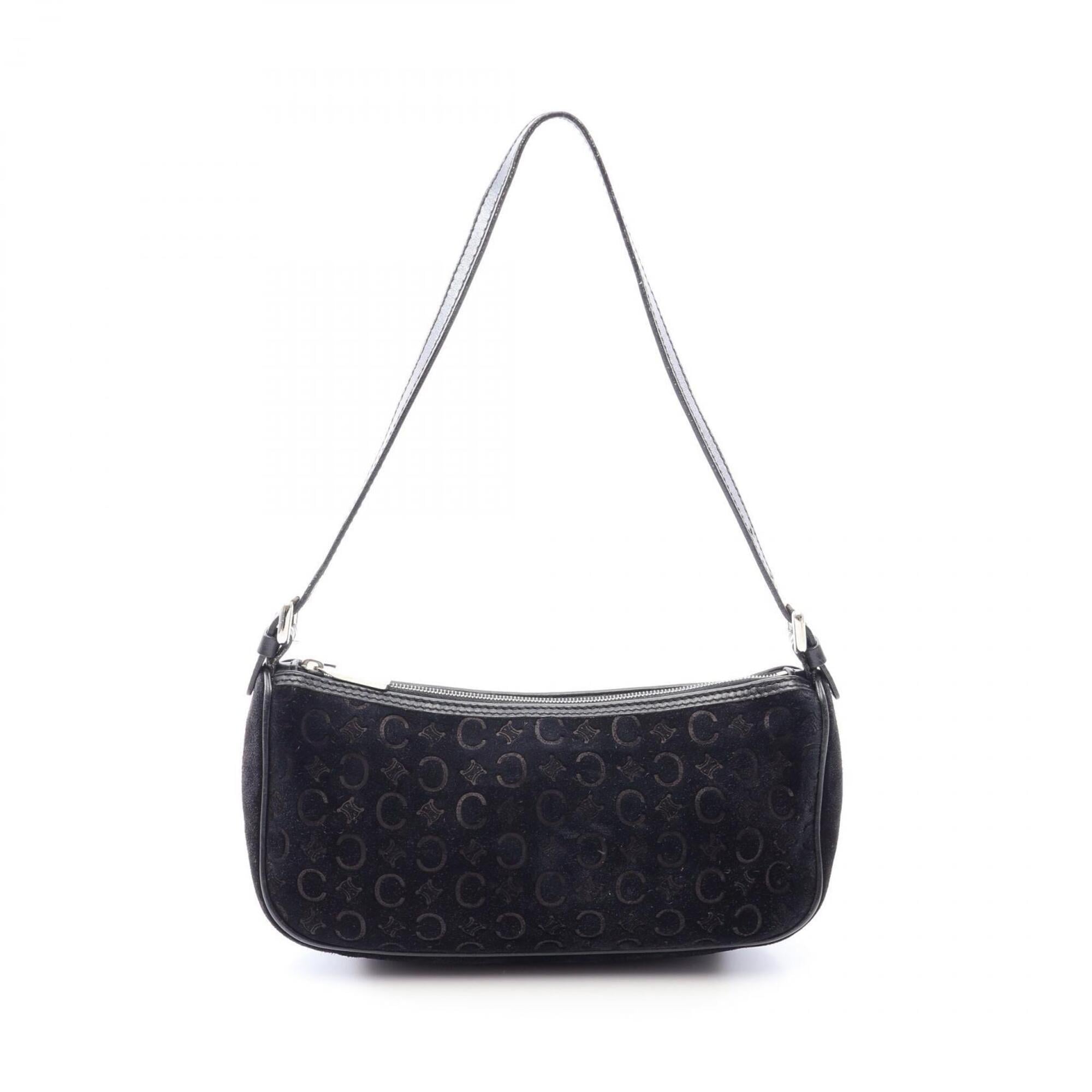 Celine Black Suede Leather Handbag (Pre-Owned)