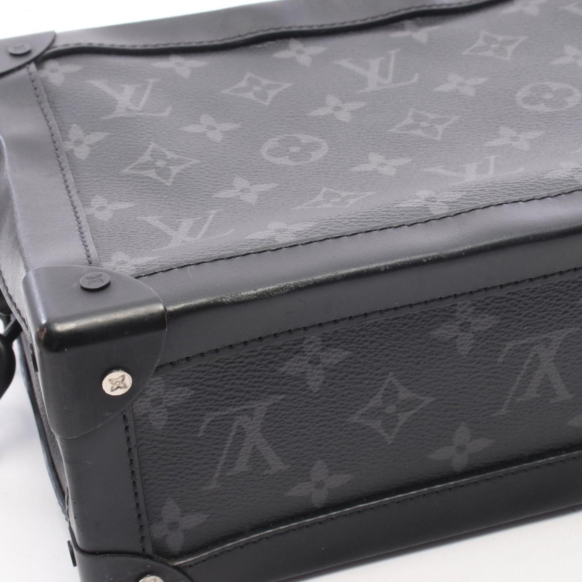 Louis Vuitton Black Coated Canvas Monogram Eclipse Leather Handbag Shoulder Bag (Pre-Owned)