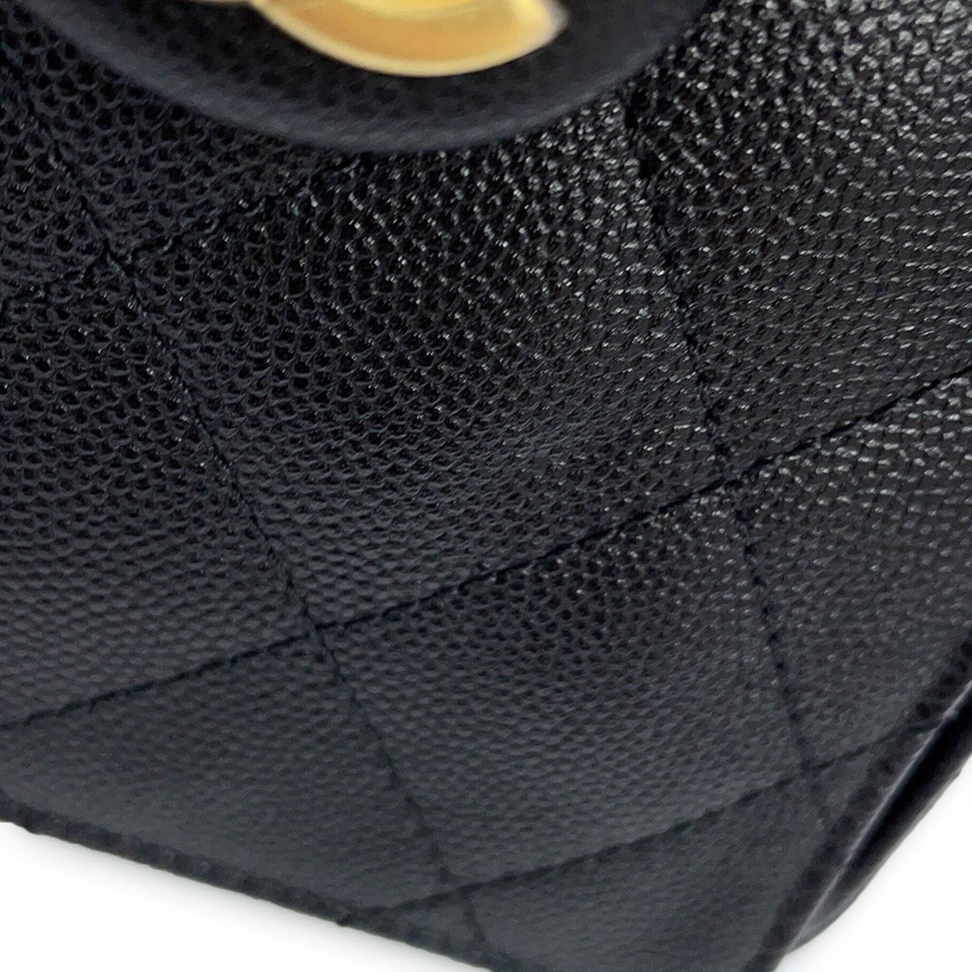 Chanel Black Grained Calfskin Shoulder Bag (Pre-Owned)