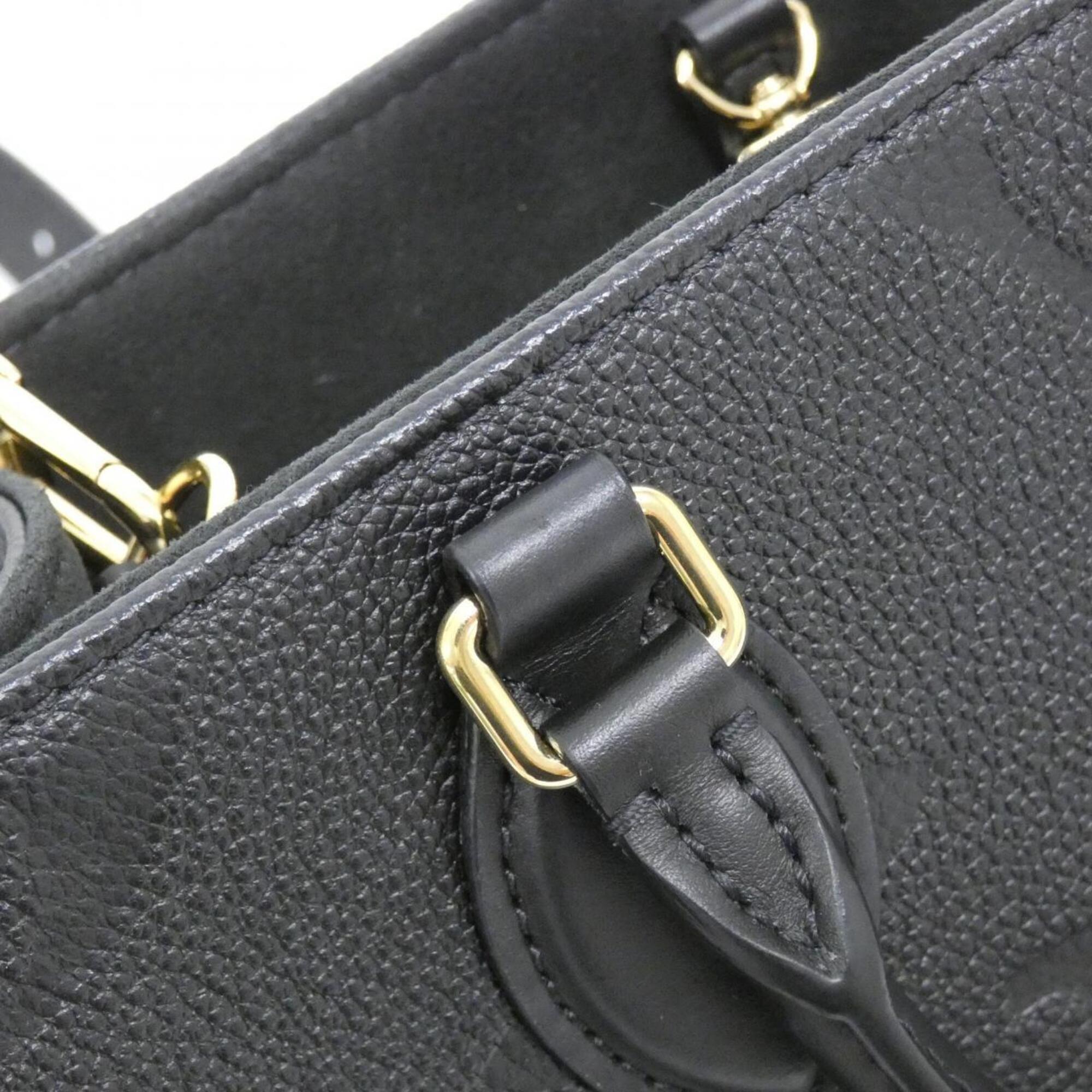 Louis Vuitton Black Leather Handbag (Pre-Owned)