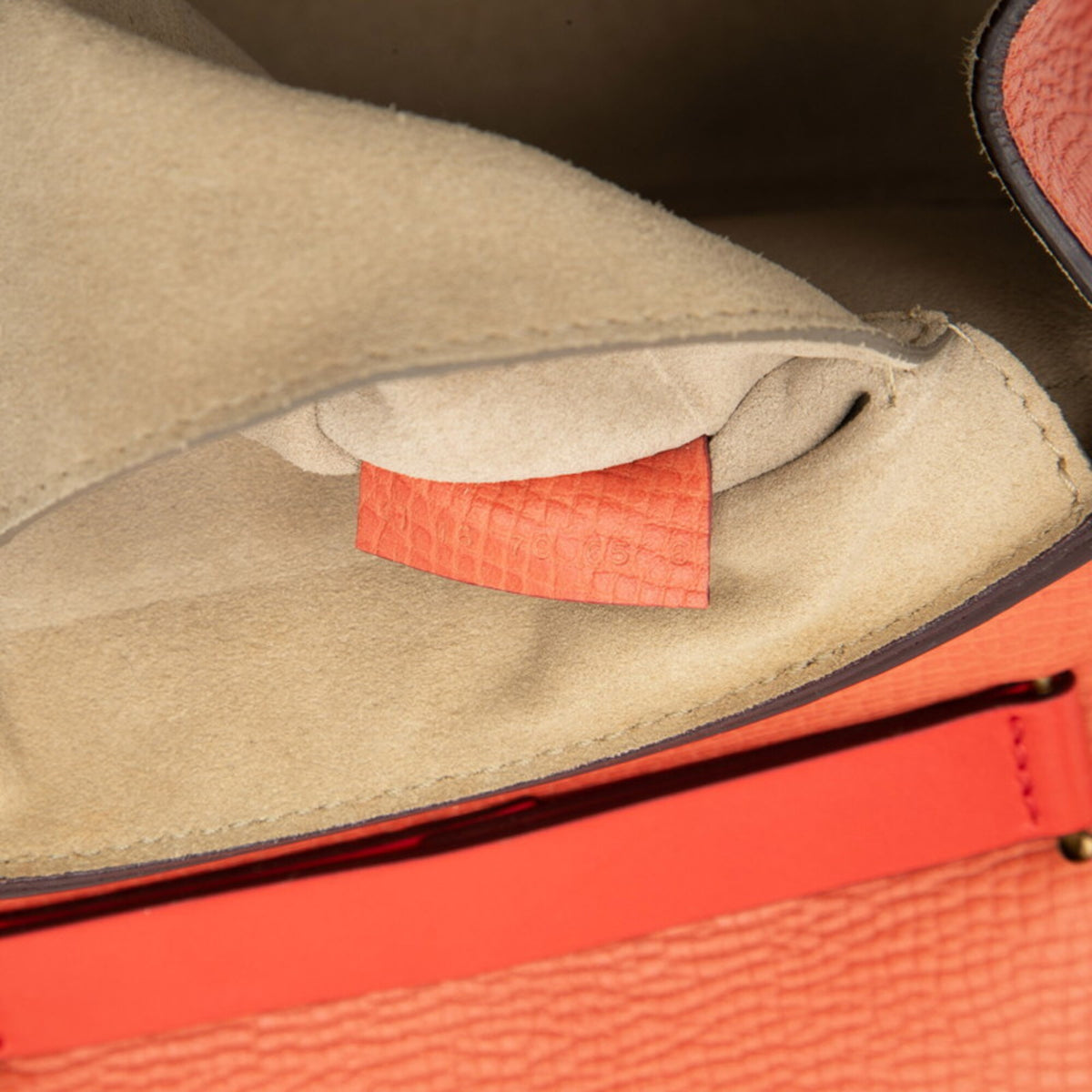 Chloé Drew Orange Leather Shoulder Bag (Pre-Owned)