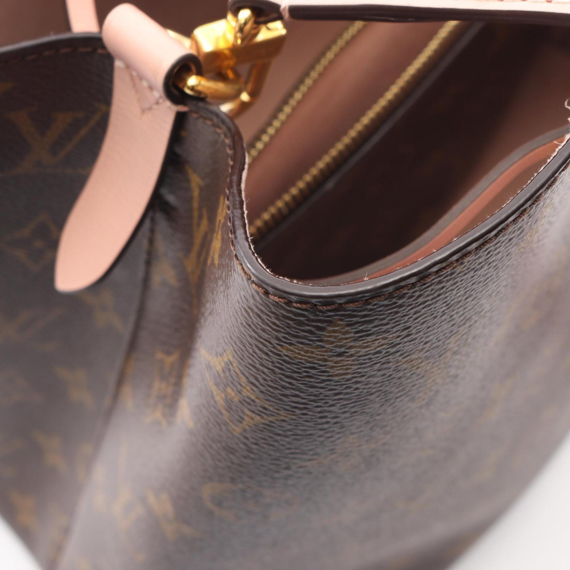 Louis Vuitton Monogram Brown Pink Rose Poudre Coated Canvas Leather Handbag Shoulder Bag (Pre-Owned)