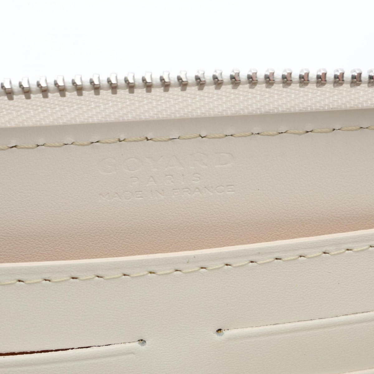 Goyard Gray White Coated Canvas Leather Long Wallet (Bi-Fold) (Pre-Owned)
