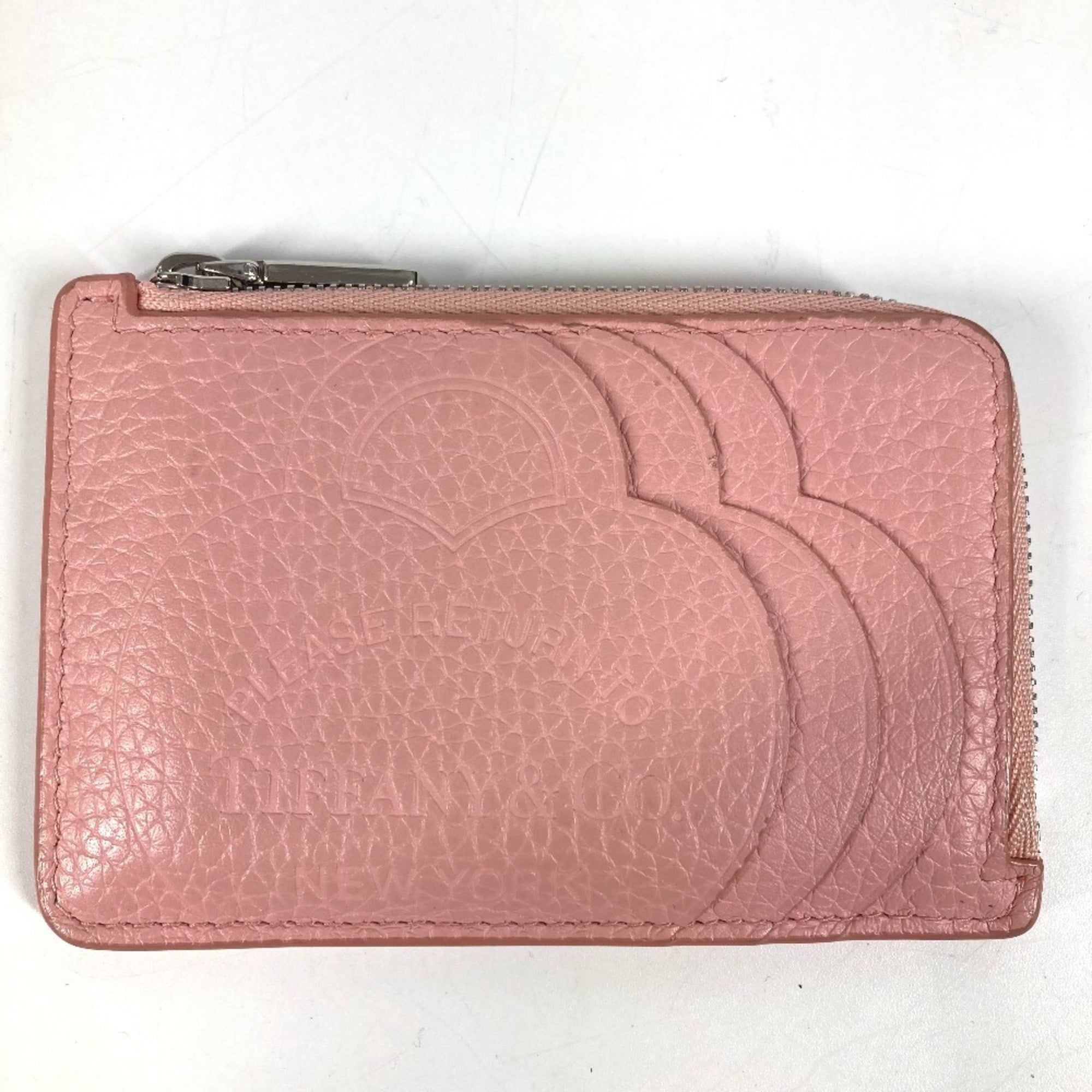Tiffany Pink Leather Coin Purse/Coin Case (Pre-Owned)