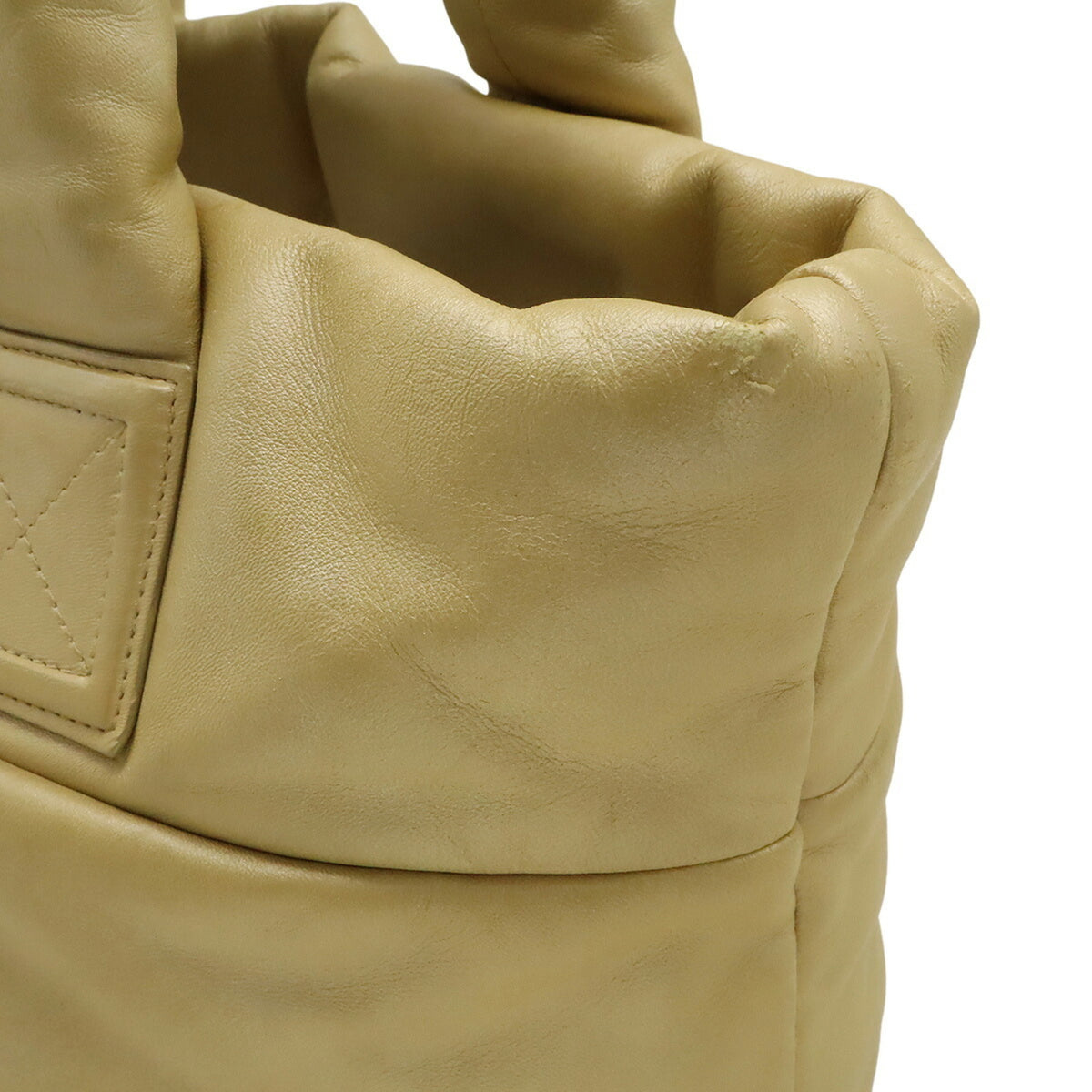 Chanel Gold Leather Handbag Tote Bag (Pre-Owned)