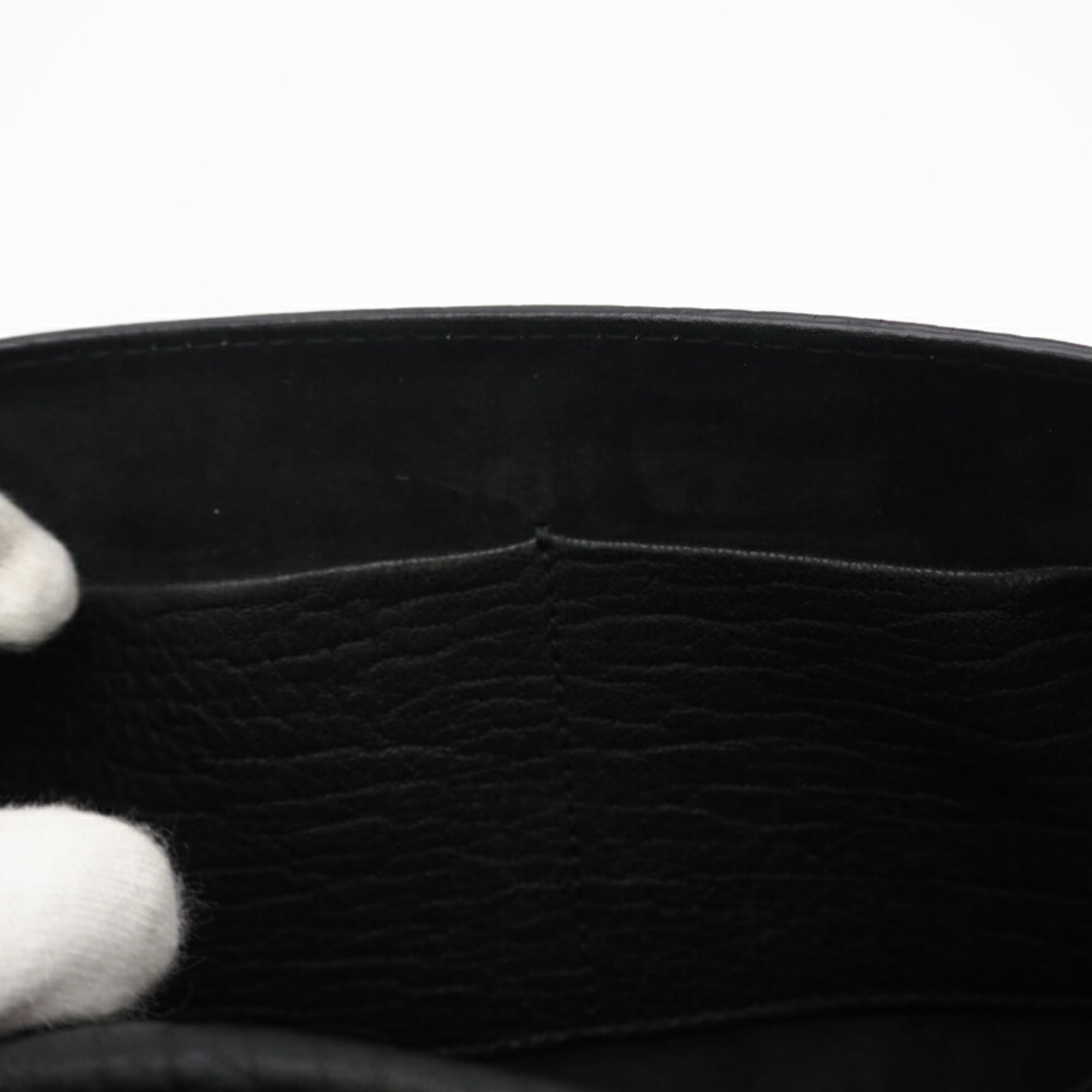 Christian Dior Black Blue White Leather Shoulder Bag (Pre-Owned)
