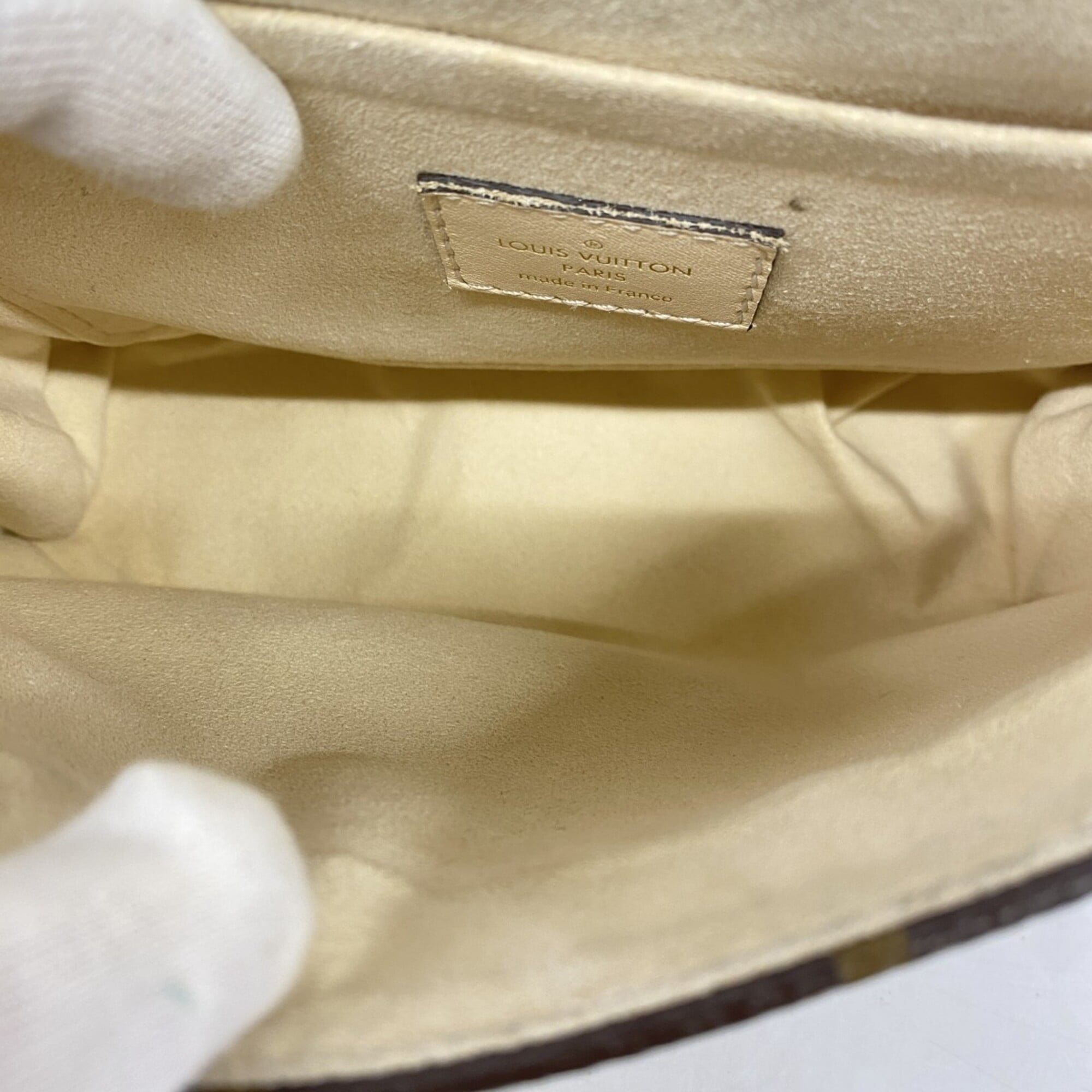 Louis Vuitton Brown Cream Handbag (Pre-Owned)