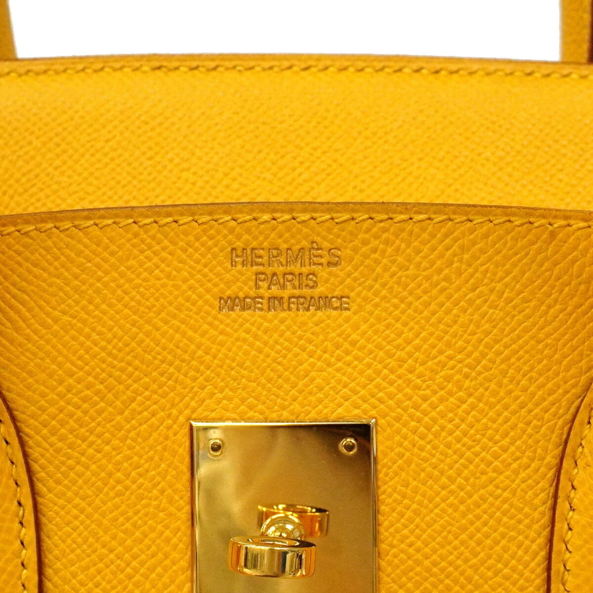 Hermes Jaune Courchevel Leather Handbag (Pre-Owned)