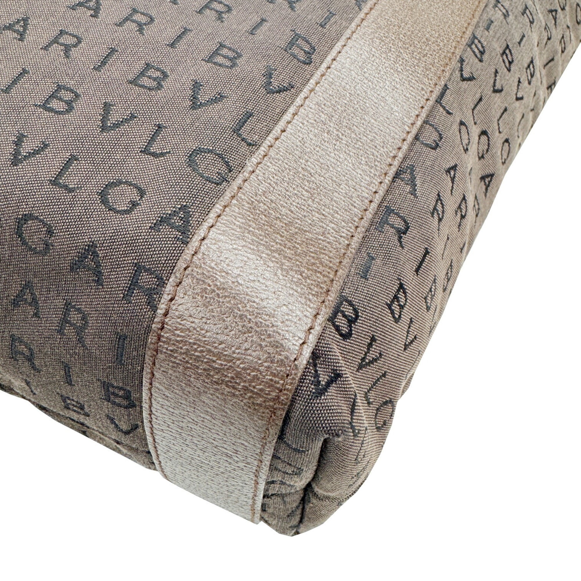 Bvlgari Brown Canvas Leather Tote Bag (Pre-Owned)
