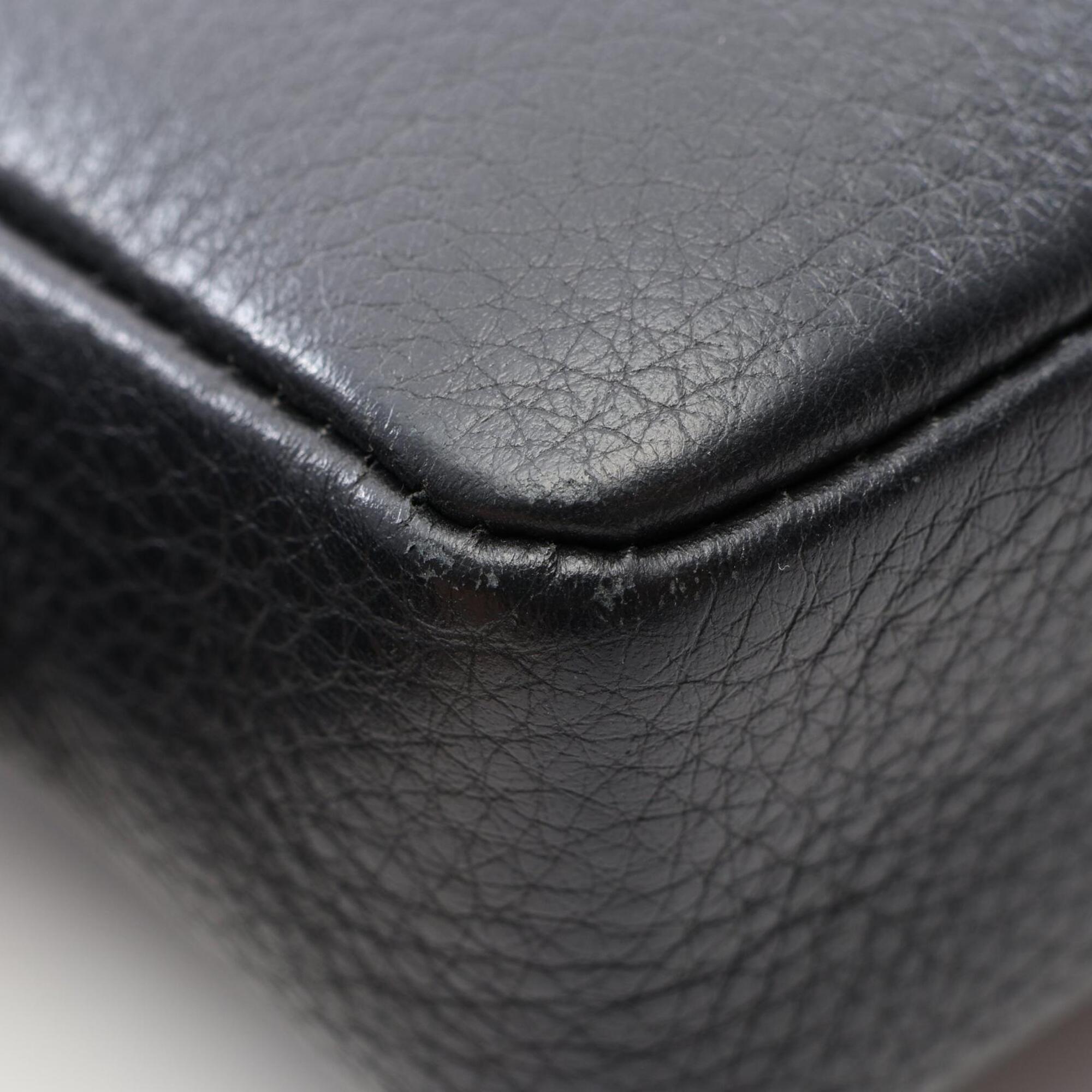 Balenciaga Black Leather Handbag Shoulder Bag (Pre-Owned)