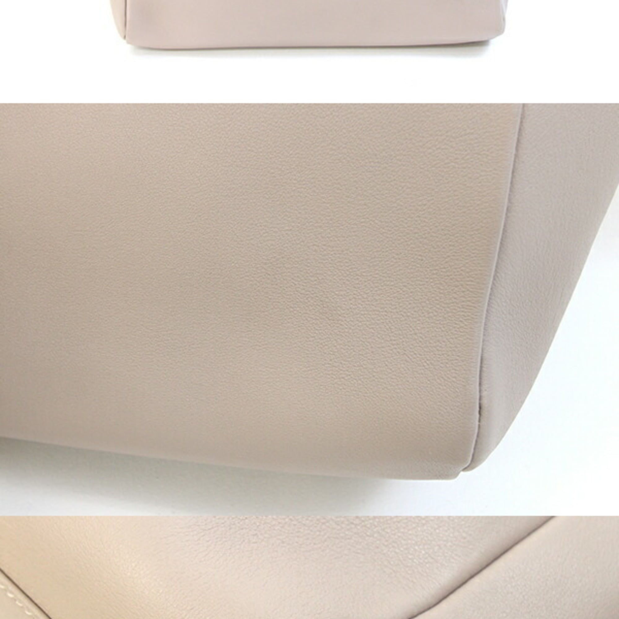 Bvlgari Beige Light Pink Leather Tote Bag (Pre-Owned)