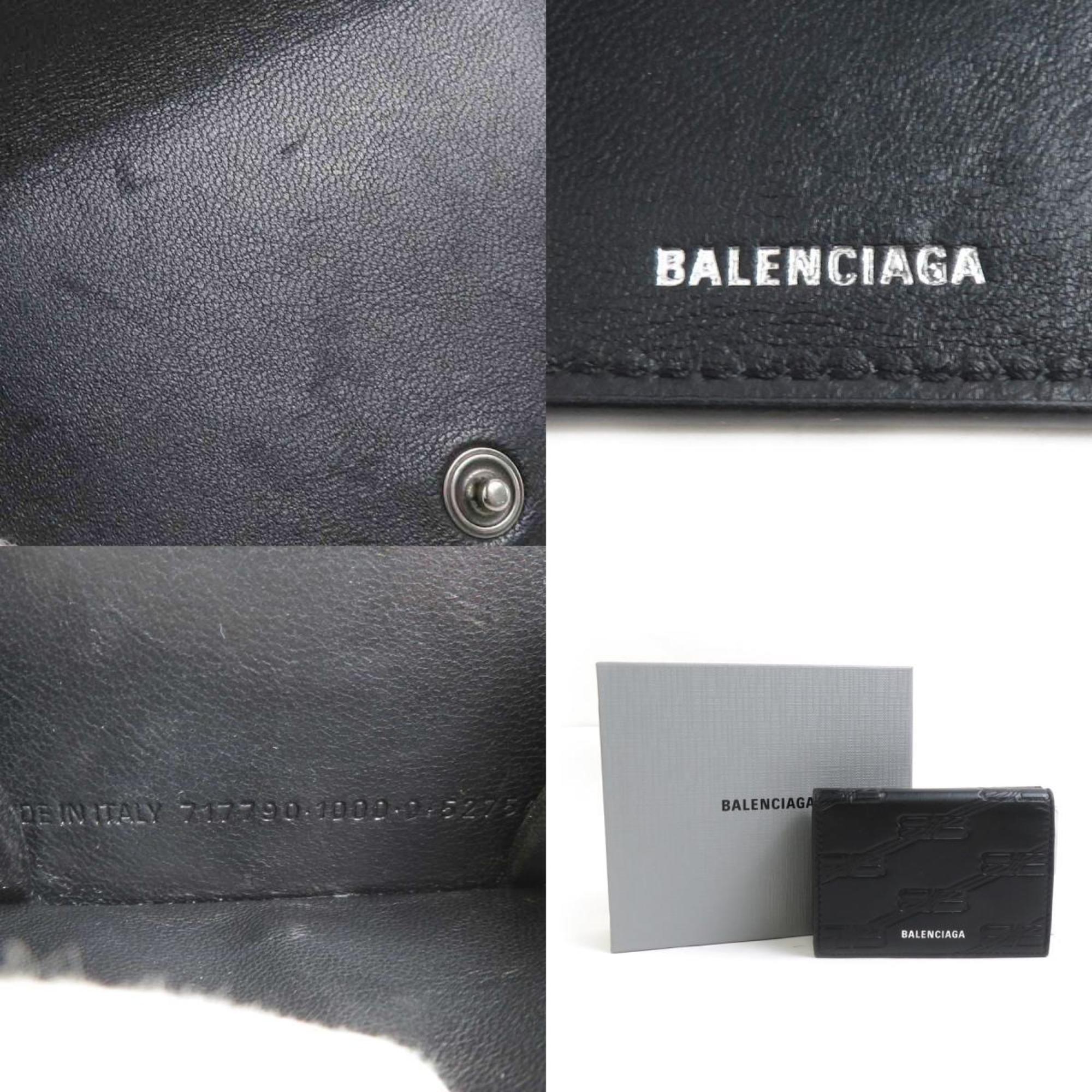 Balenciaga Black Leather Wallet (Tri-Fold) (Pre-Owned)