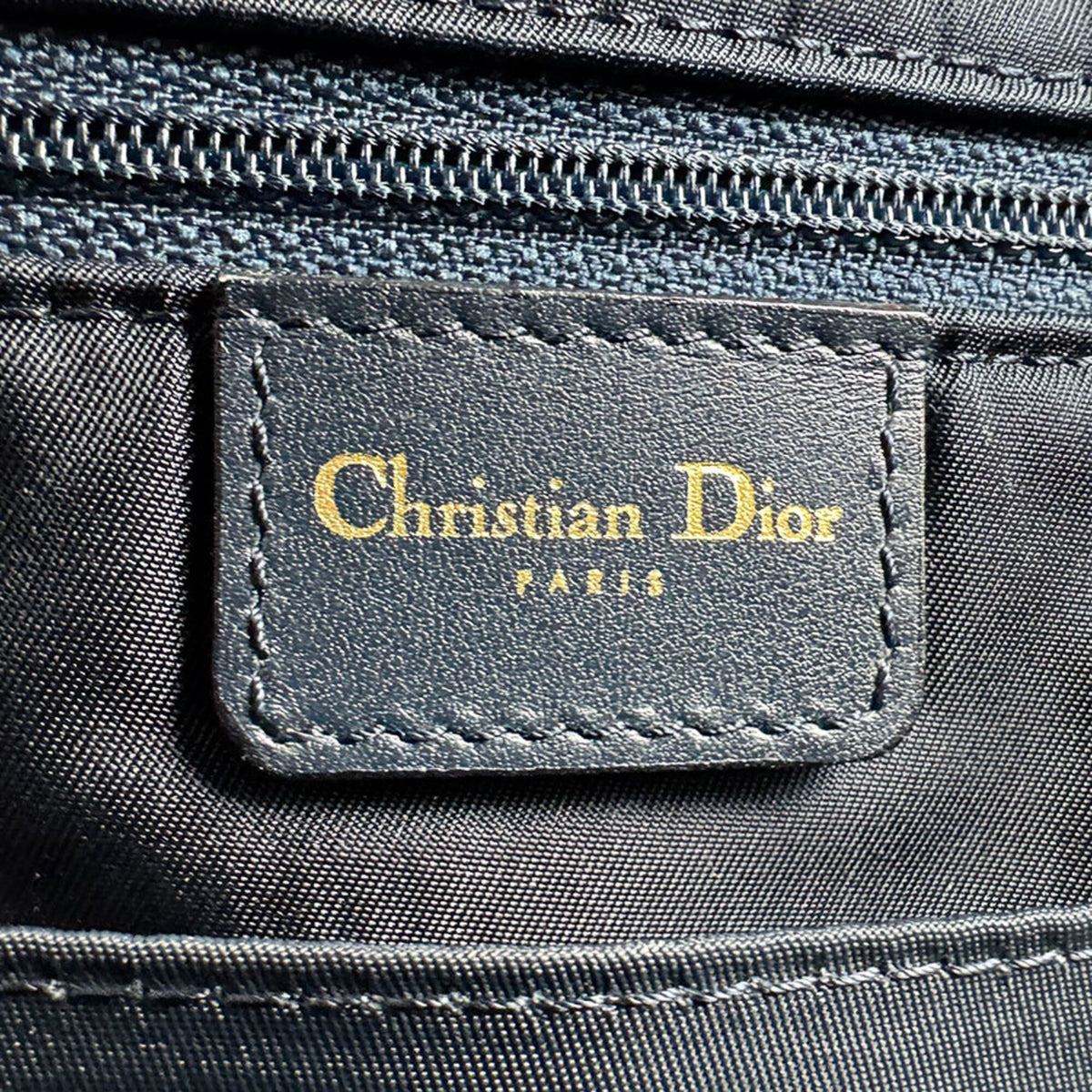 Christian Dior Navy Trotter Leather Handbag (Pre-Owned)