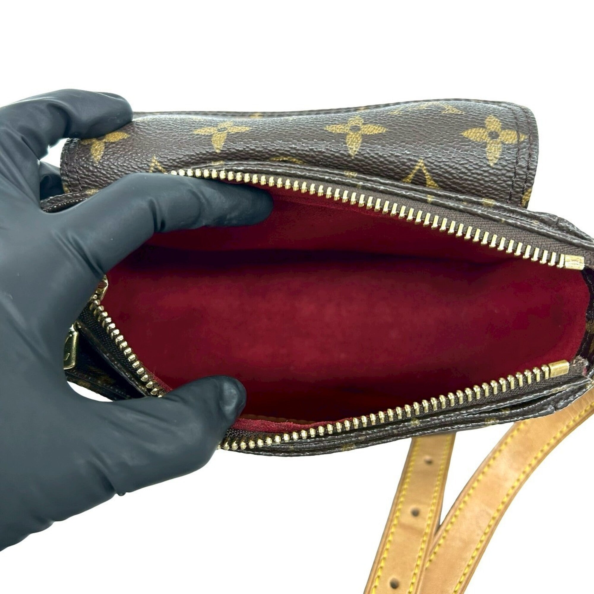 Louis Vuitton Brown Pvc Leather Pochette Shoulder Bag (Pre-Owned)