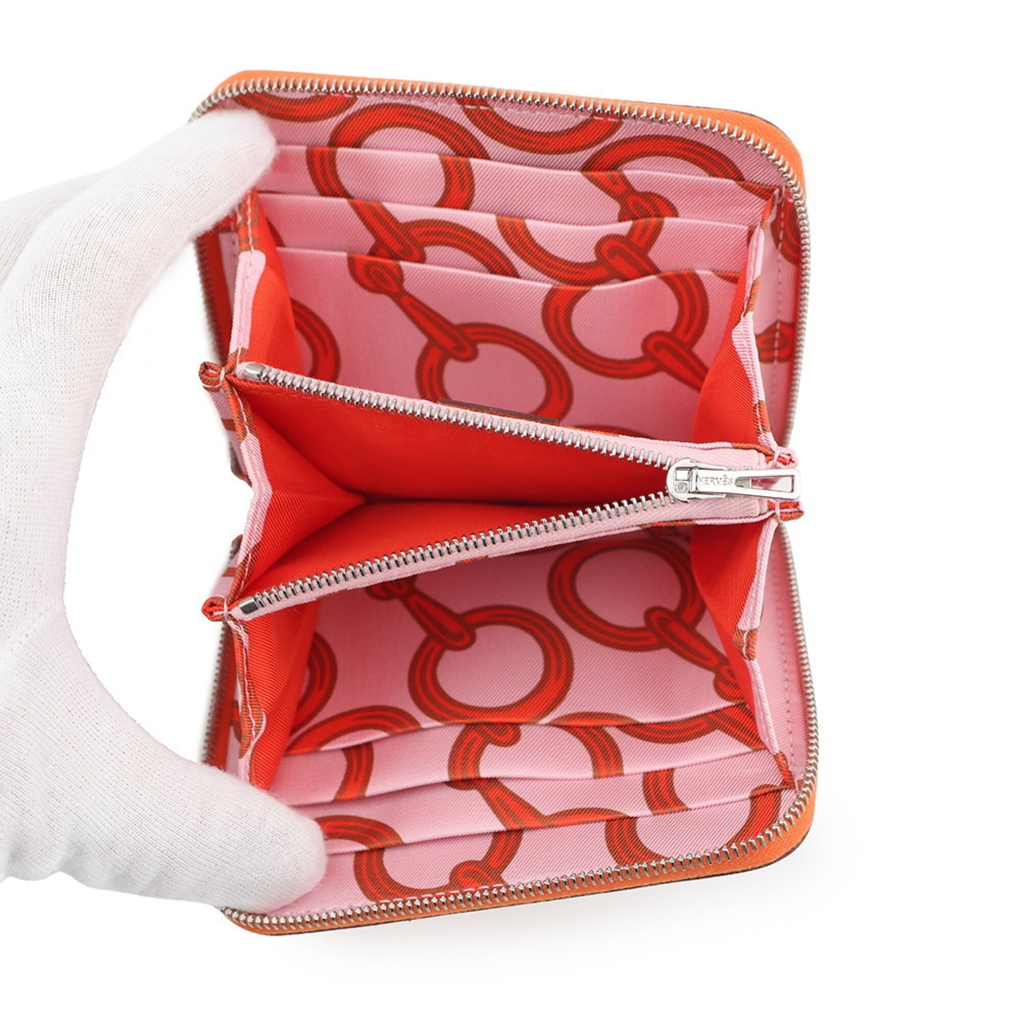 Hermes Orange Epsom Leather Coin Purse/Coin Case (Pre-Owned)