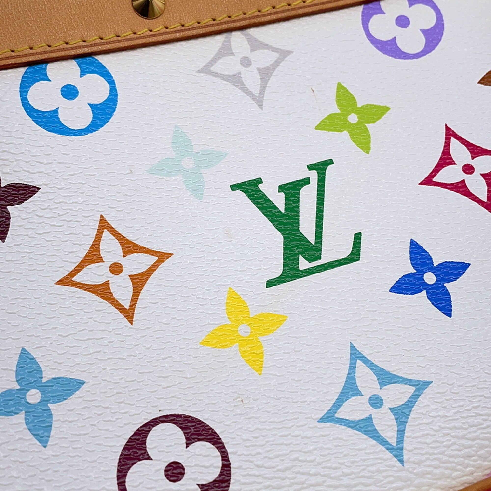 Louis Vuitton Blanc Monogram Multicolore Handbag Pouch (Pre-Owned)