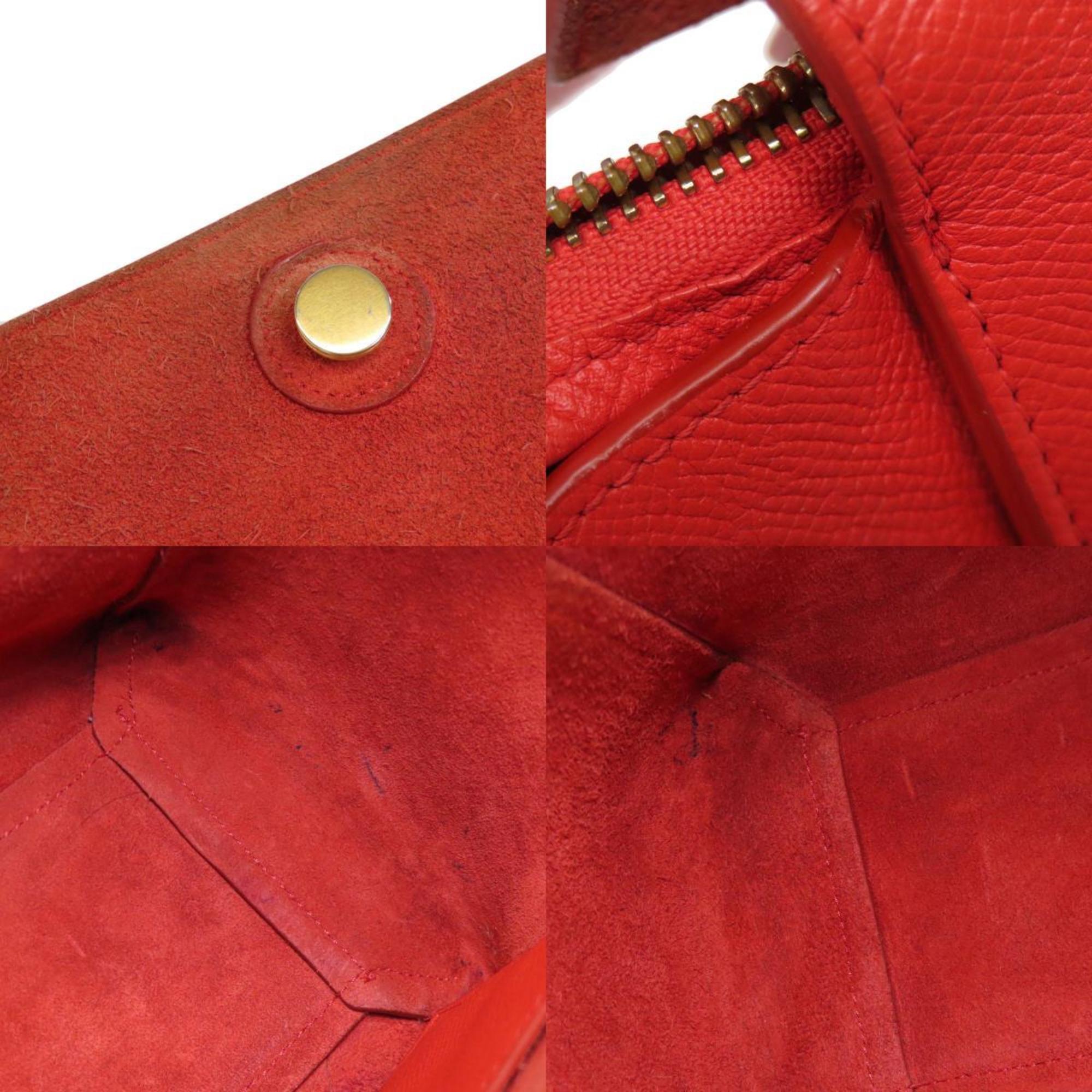 Celine Red Color Leather Handbag (Pre-Owned)