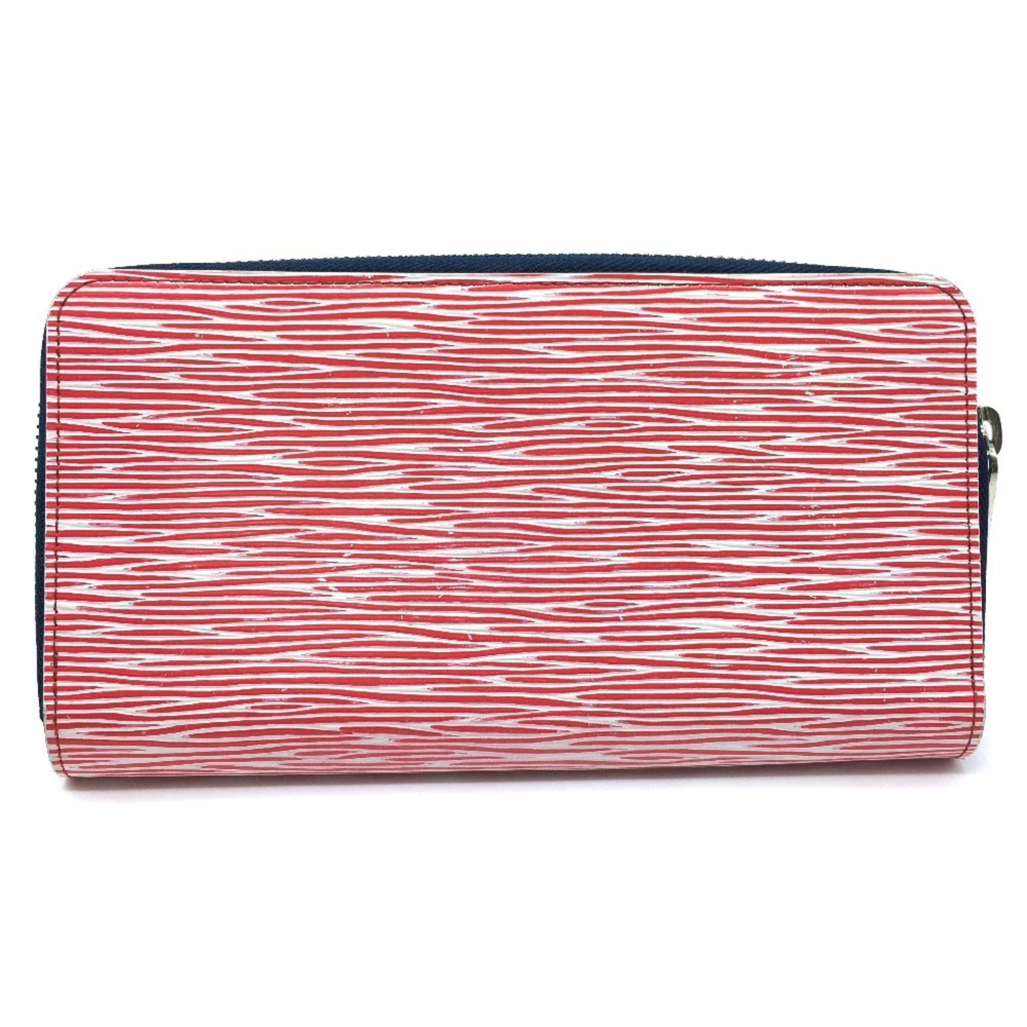 Louis Vuitton Epi Denim Red Color Rouge Epi Leather Long Wallet (Bi-Fold) (Pre-Owned)