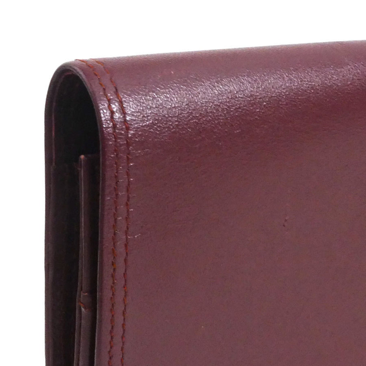 Cartier Burgundy Leather Clutch Bag (Pre-Owned)
