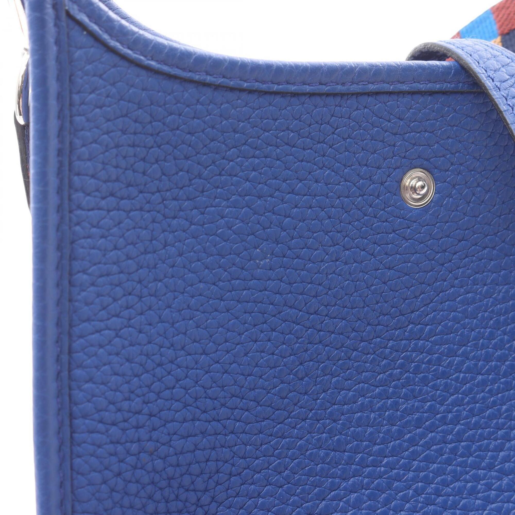 Hermes Blue Blue Royal Taurillon Clemence Leather Leather Handbag Shoulder Bag (Pre-Owned)