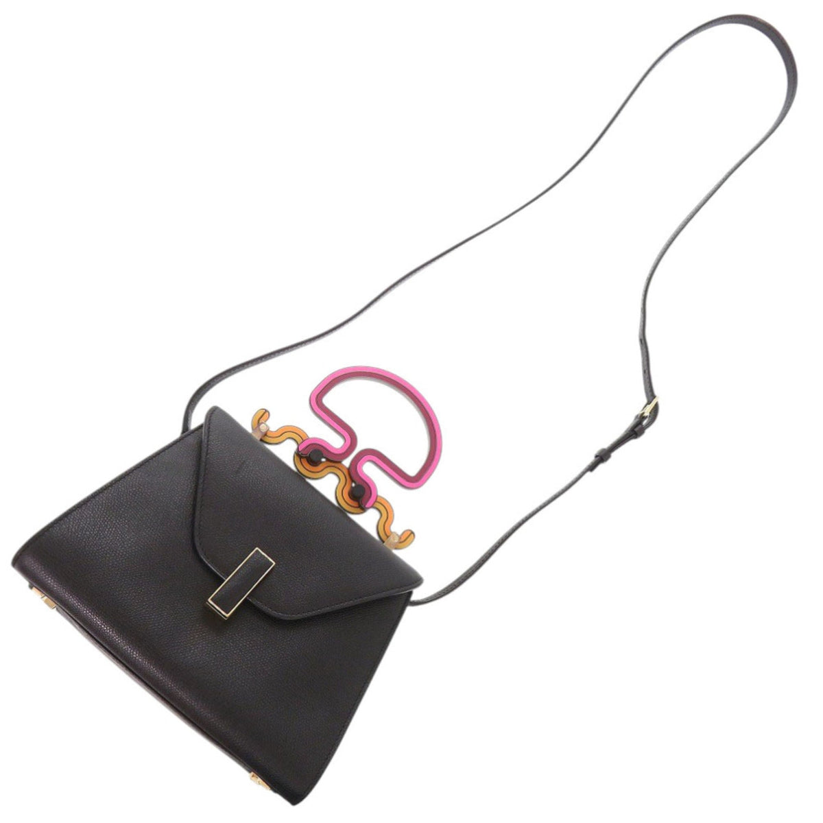 Valextra Black Leather Handbag (Pre-Owned)