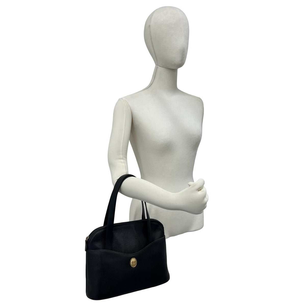 Christian Dior Black Leather Handbag Tote Bag (Pre-Owned)
