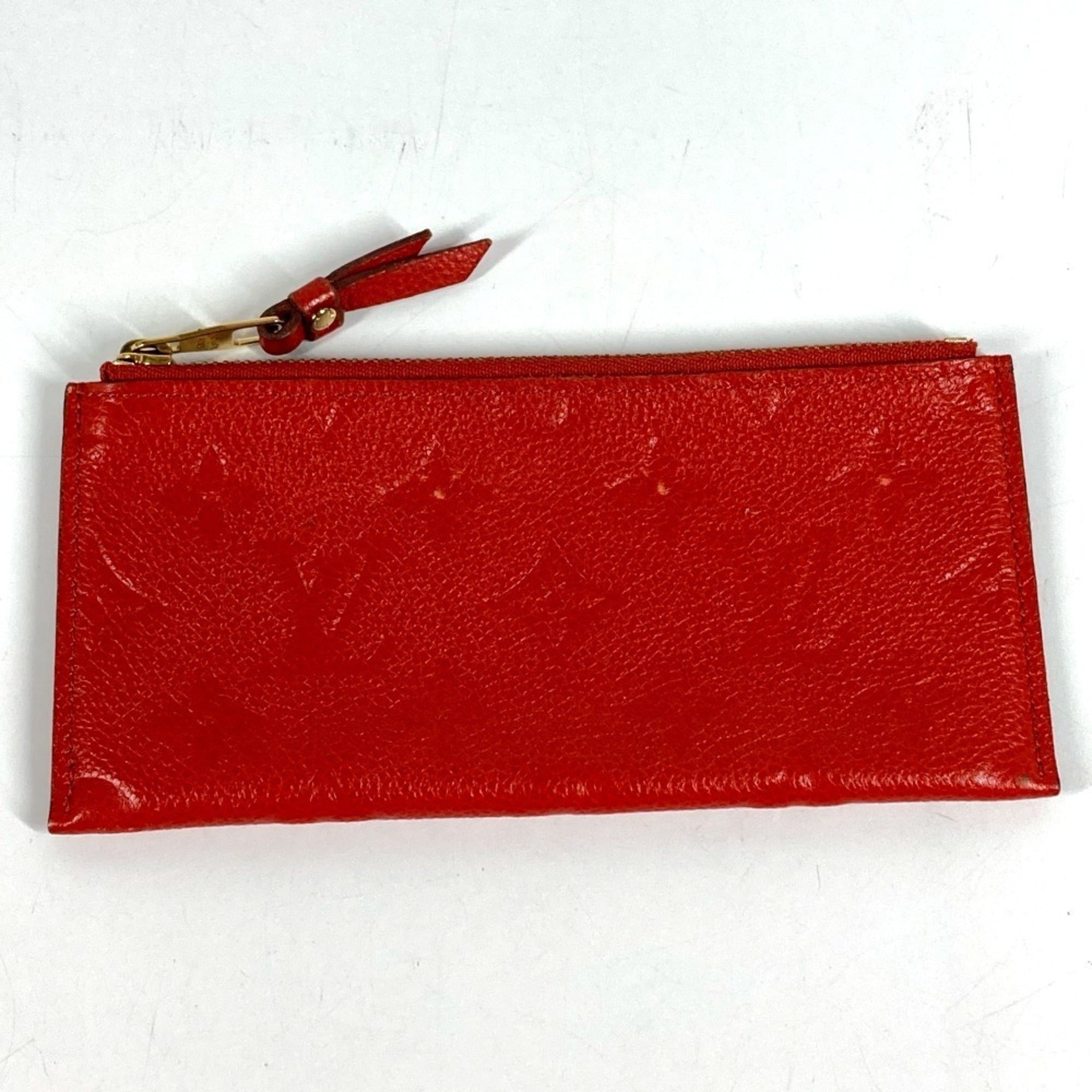 Louis Vuitton Auriane Red Color Monogram Empreinte Long Wallet (Bi-Fold) (Pre-Owned)