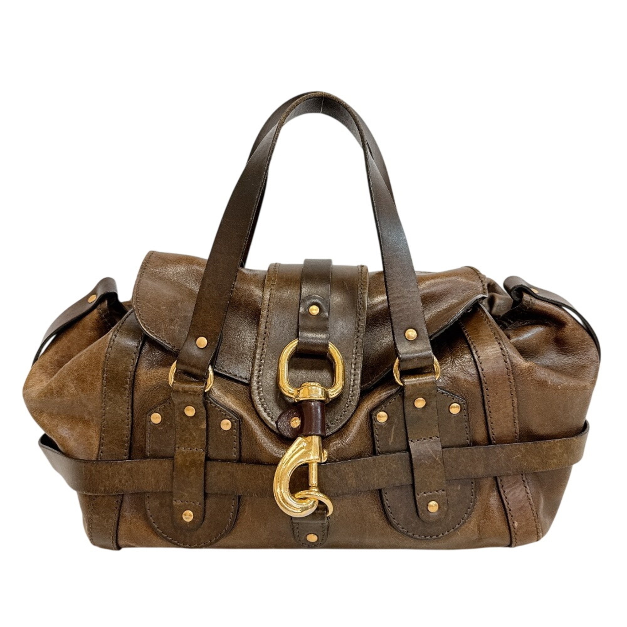 Chloé Brown Leather Handbag Tote Bag (Pre-Owned)