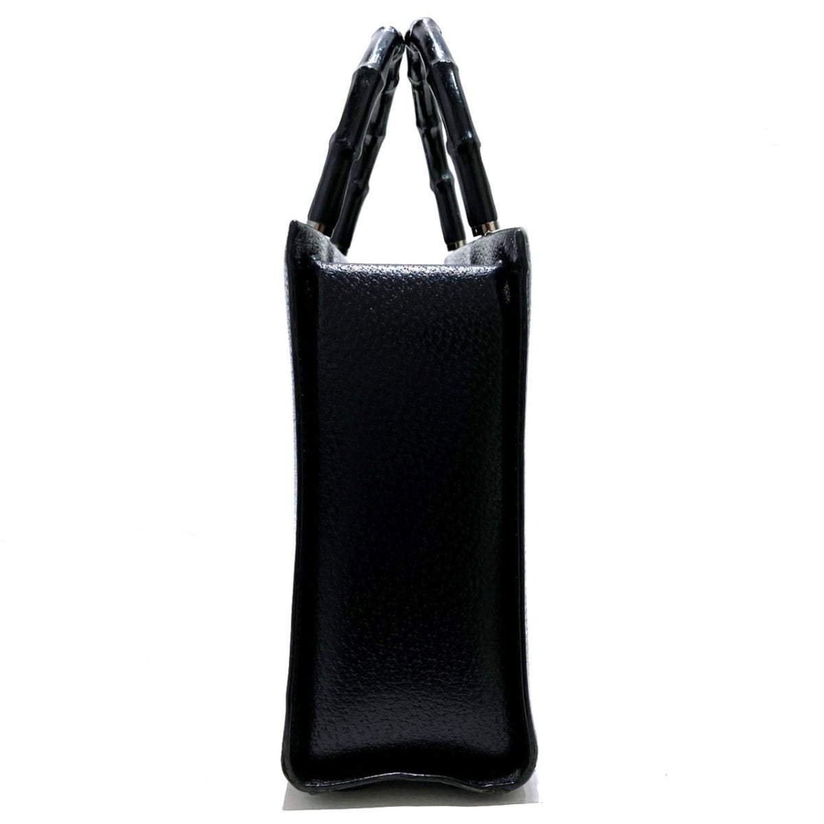 Gucci Black Bamboo Leather Handbag (Pre-Owned)