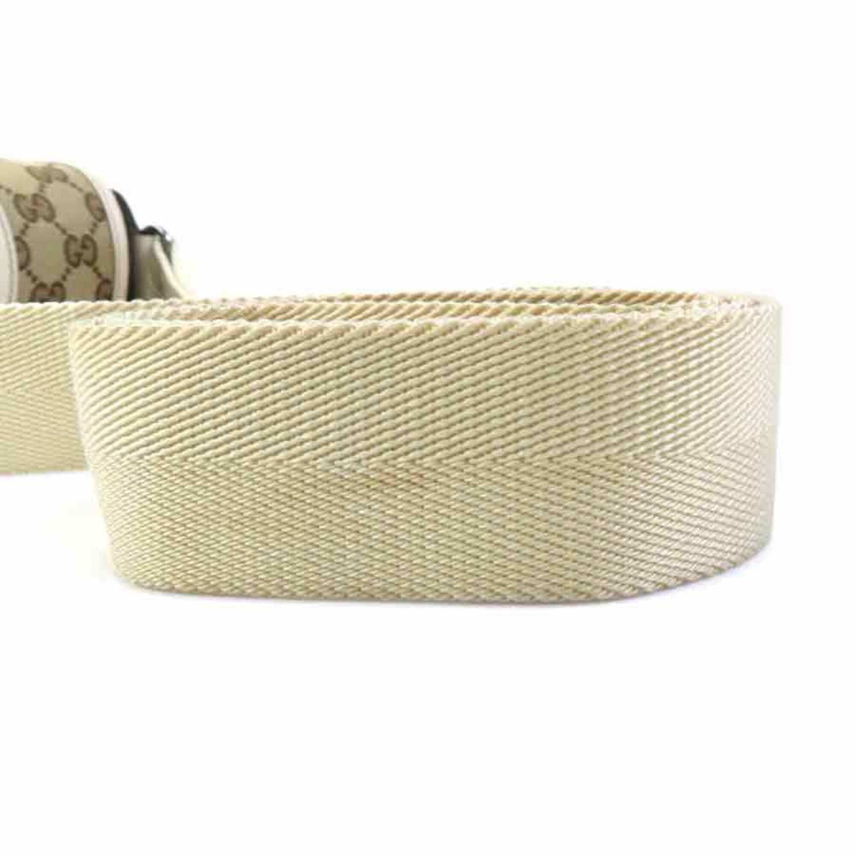 Gucci Brown Ivory Gg Canvas Leather Shoulder Bag (Pre-Owned)