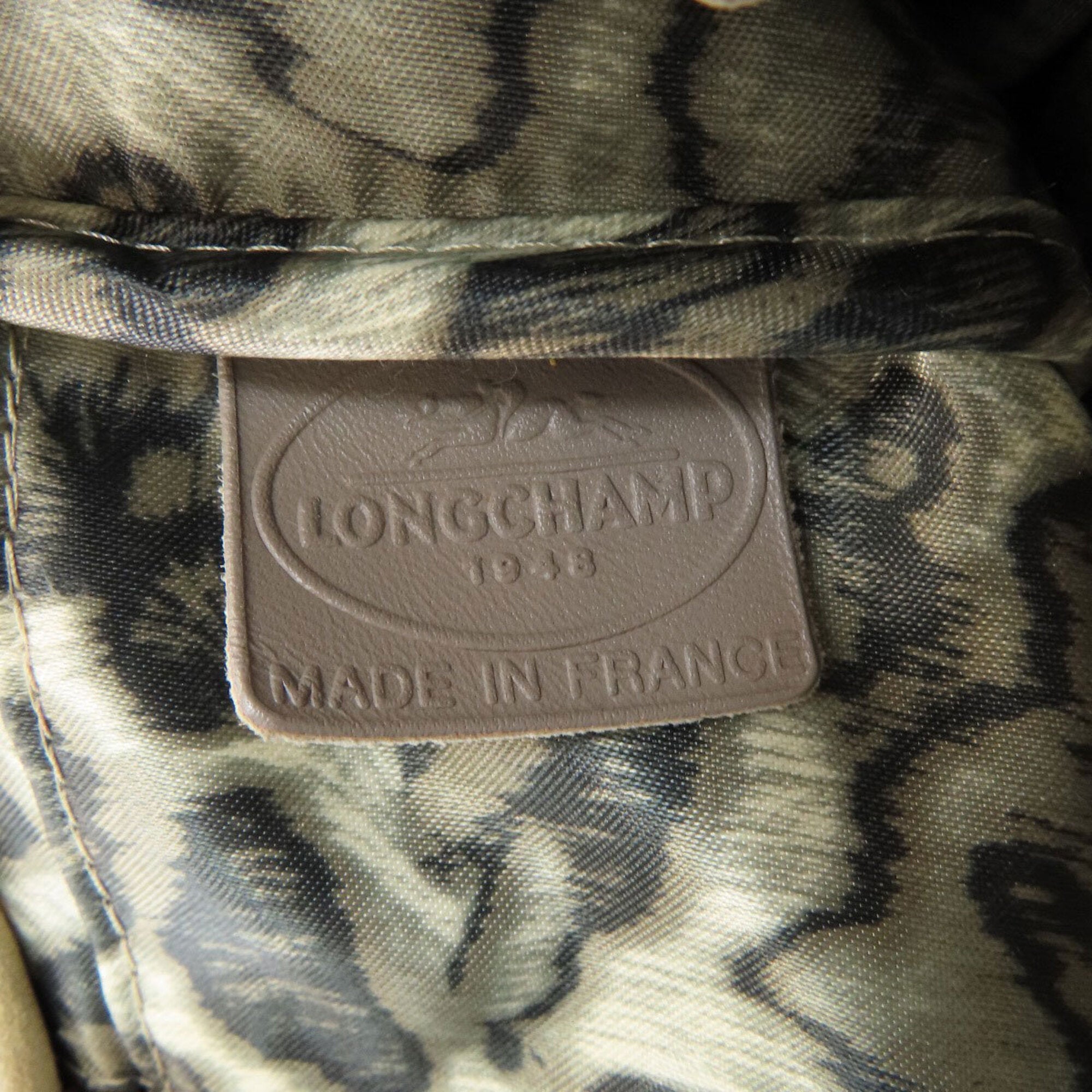 Longchamp Grayish Leather Tote Bag (Pre-Owned)