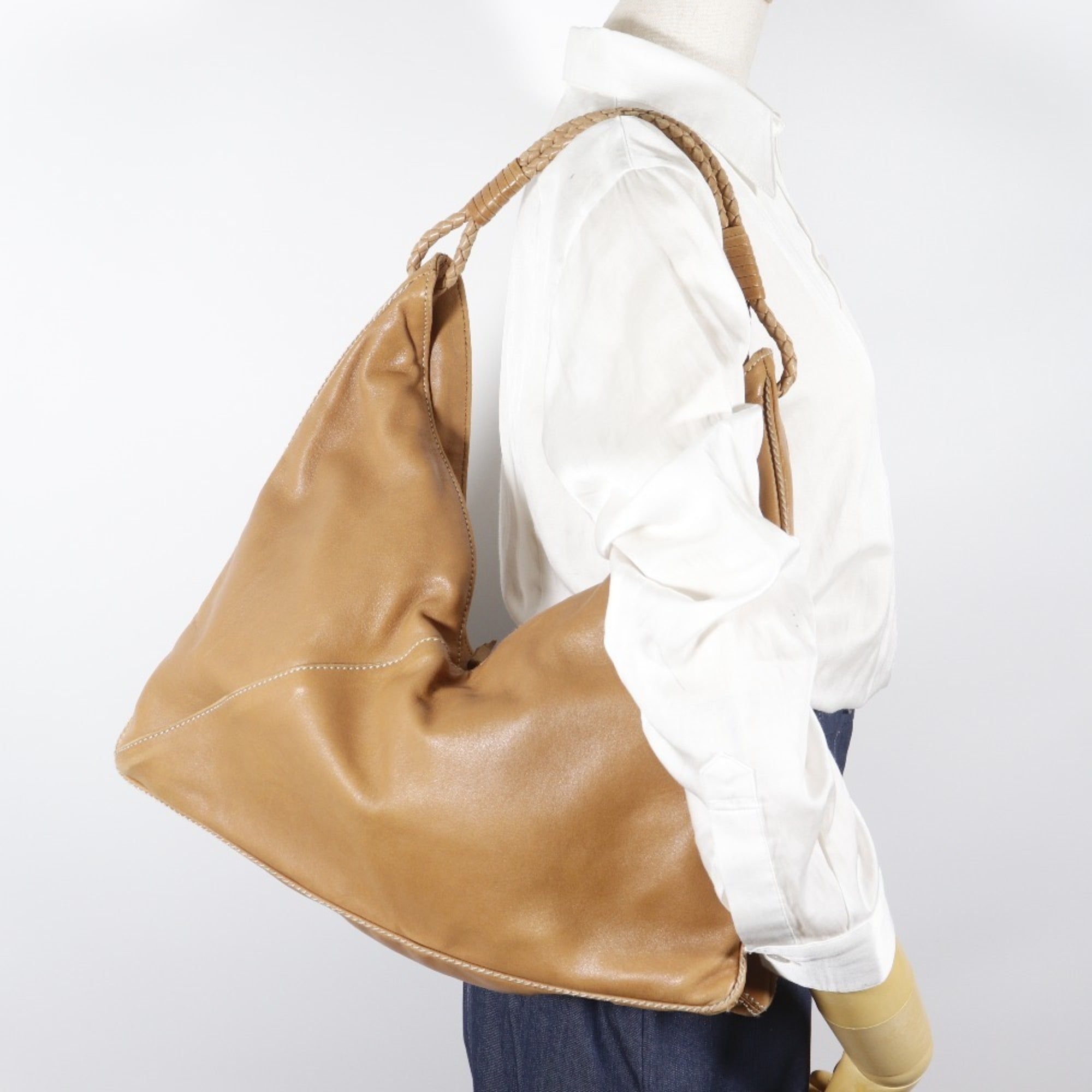 Bottega Veneta Brown Leather Shoulder Bag (Pre-Owned)