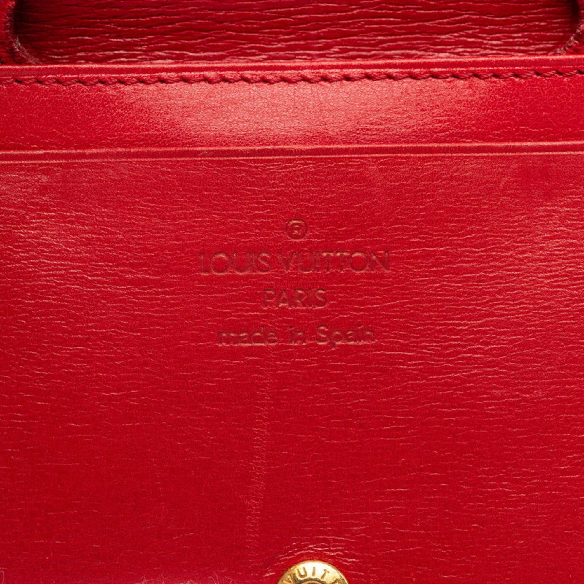 Louis Vuitton Red Color Leather Coin Purse/Coin Case (Pre-Owned)