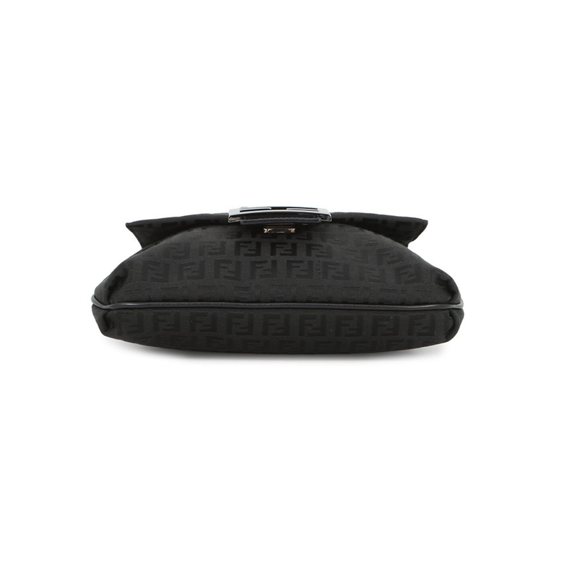 Fendi Black Zucchino Handbag Shoulder Bag (Pre-Owned)