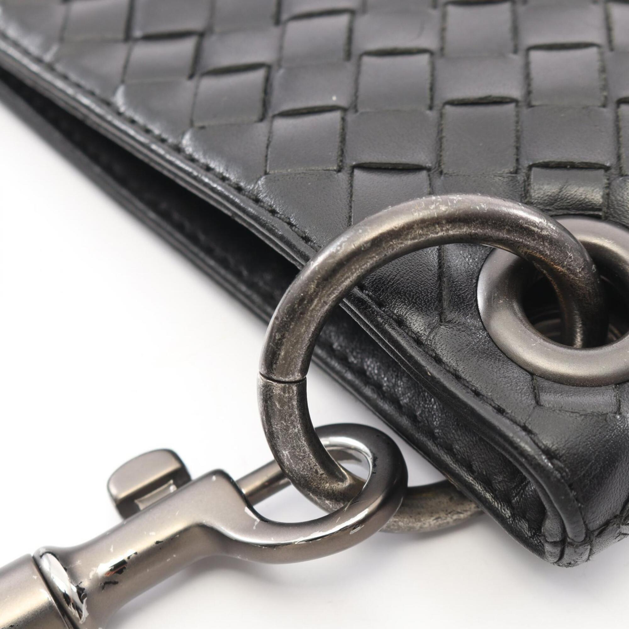 Bottega Veneta Intrecciato Black Intrecciato Handbag Shoulder Bag (Pre-Owned)