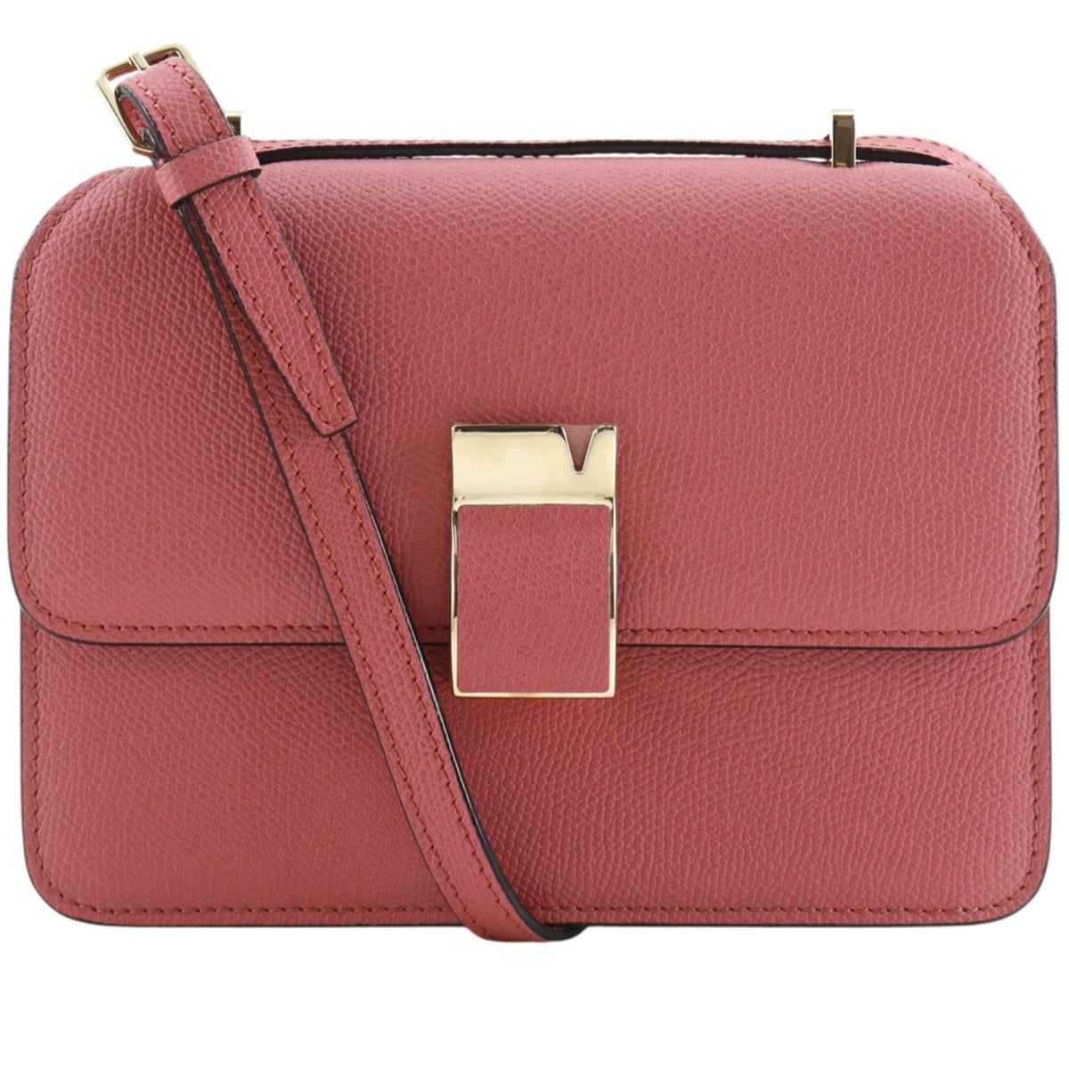 Valextra Pink Leather Shoulder Bag (Pre-Owned)