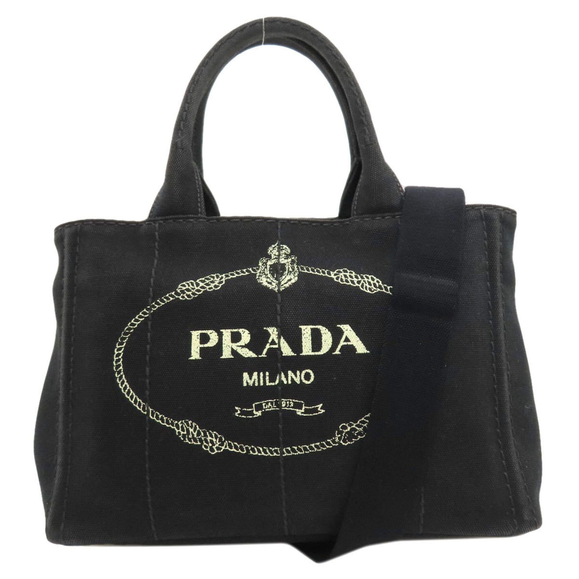 Prada Black Canvas Tote Bag (Pre-Owned)
