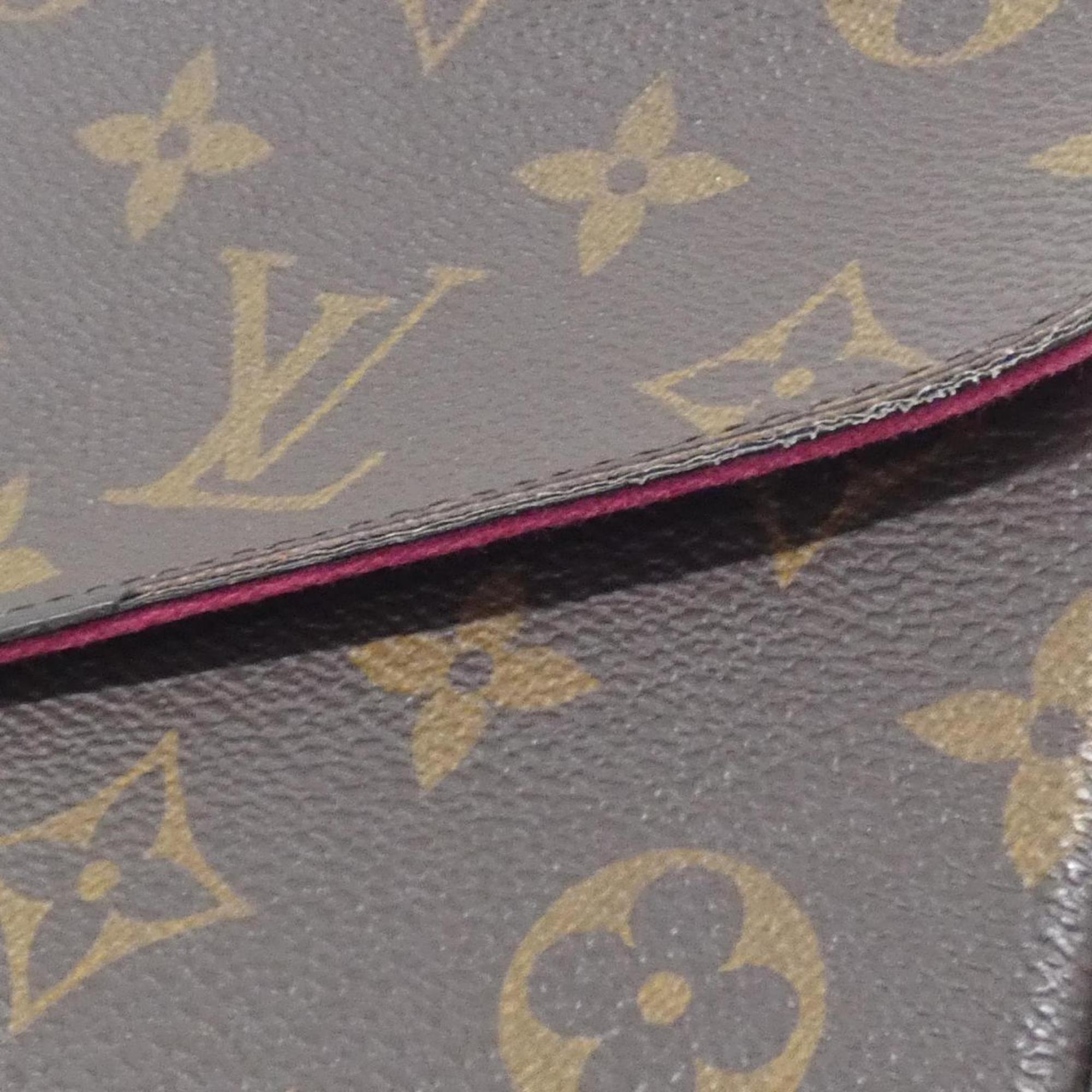 Louis Vuitton Monogram Marron Coated Canvas Pochette Shoulder Bag (Pre-Owned)