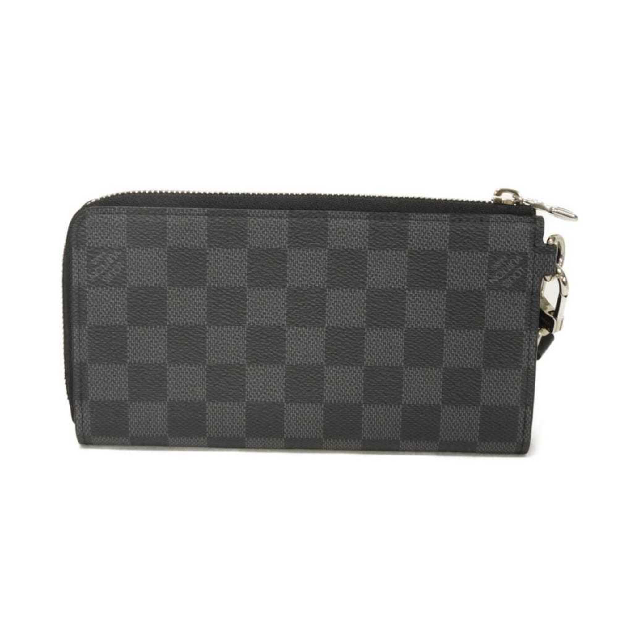 Louis Vuitton Damier Graphite Black Noir Damier Graphite Canvas Leather Long Wallet (Bi-Fold) (Pre-Owned)