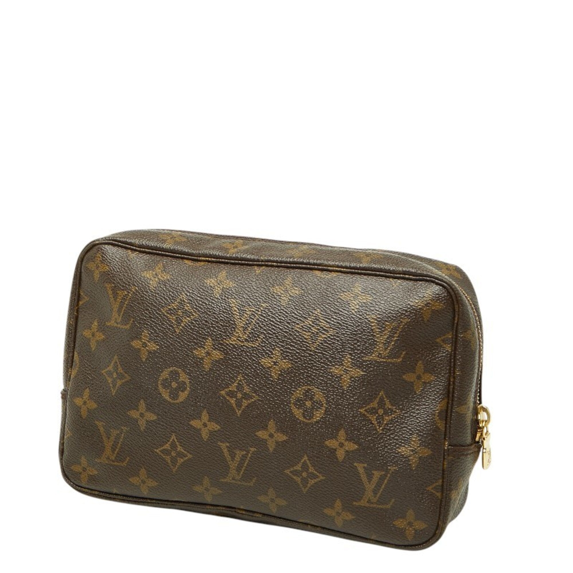 Louis Vuitton Brown Pvc Leather Clutch Bag Handbag Pouch (Pre-Owned)