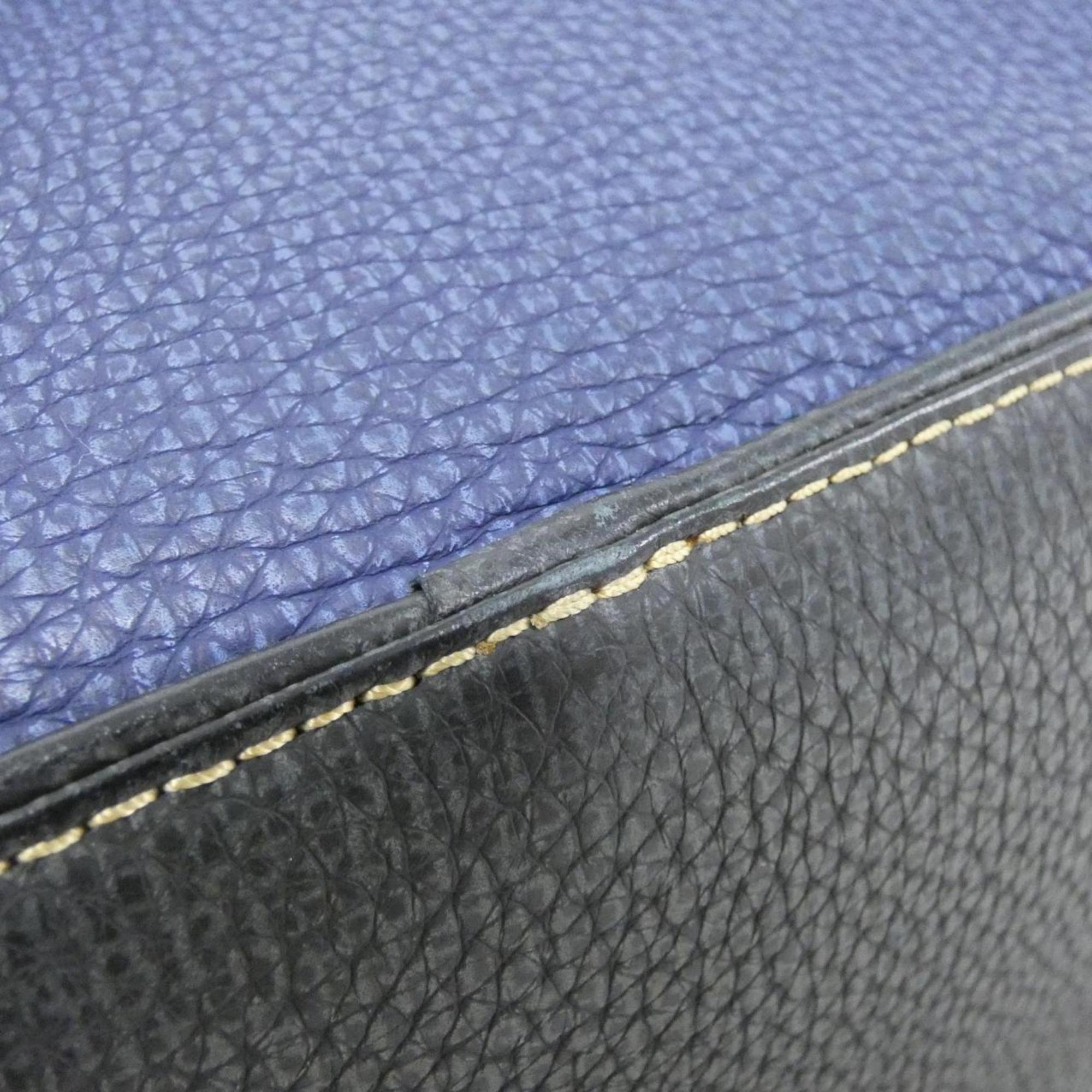 Louis Vuitton Blue Leather Backpack (Pre-Owned)
