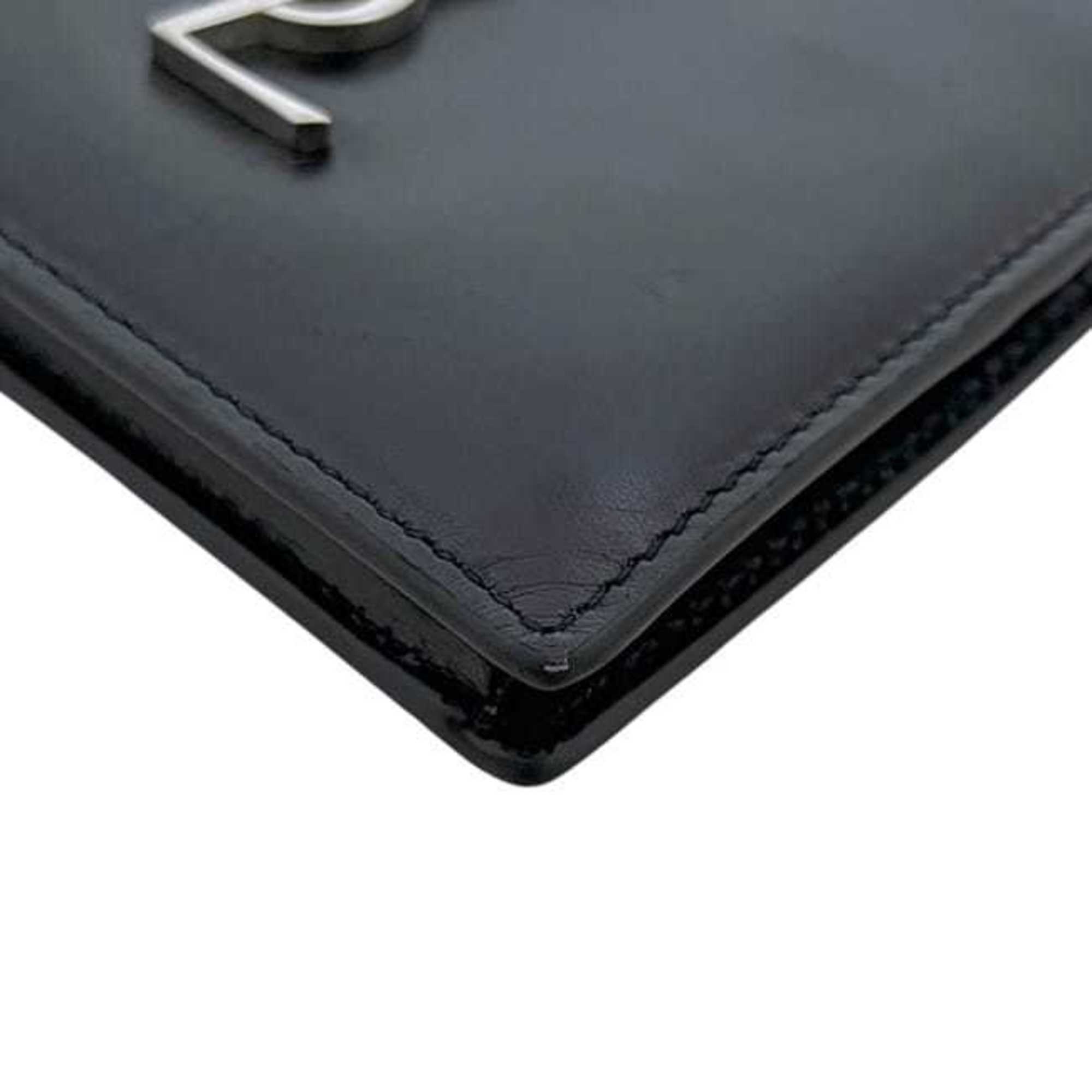 Saint Laurent Black Leather Wallet (Bi-Fold) (Pre-Owned)