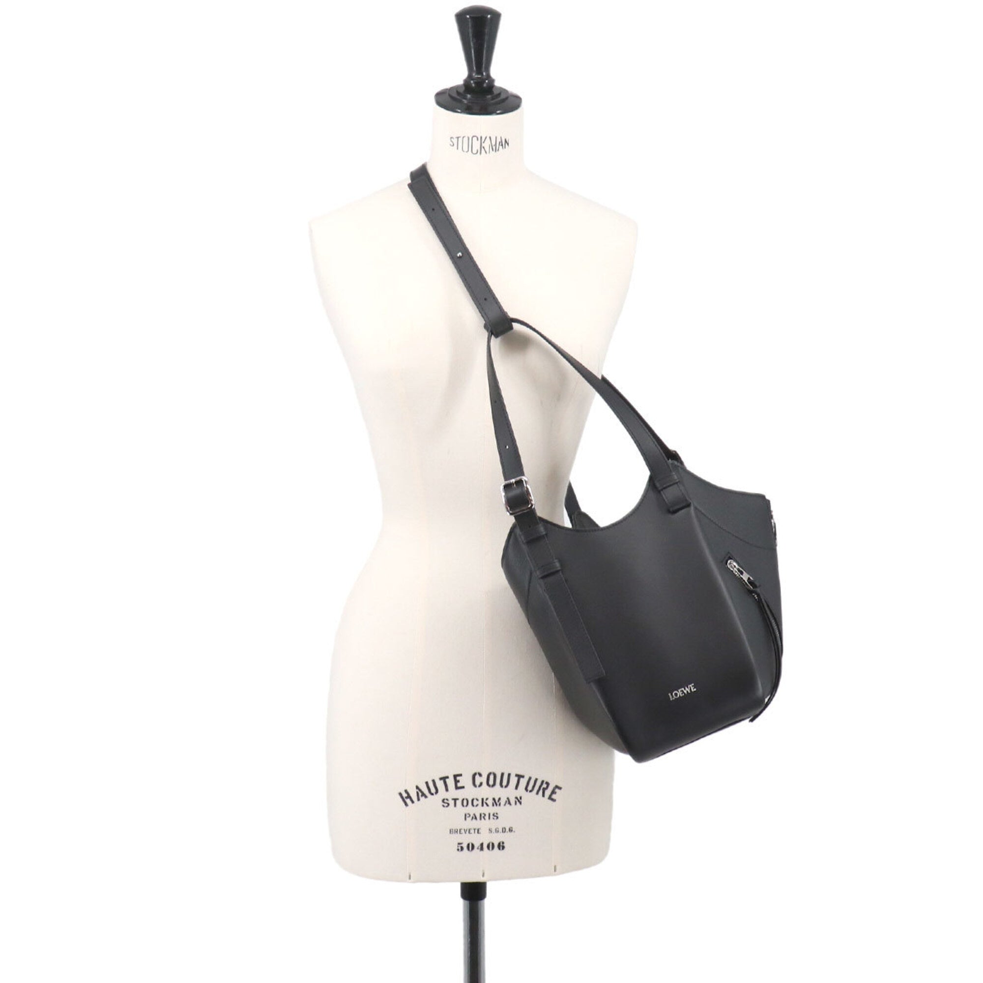 Loewe Hammock Black Leather Handbag (Pre-Owned)
