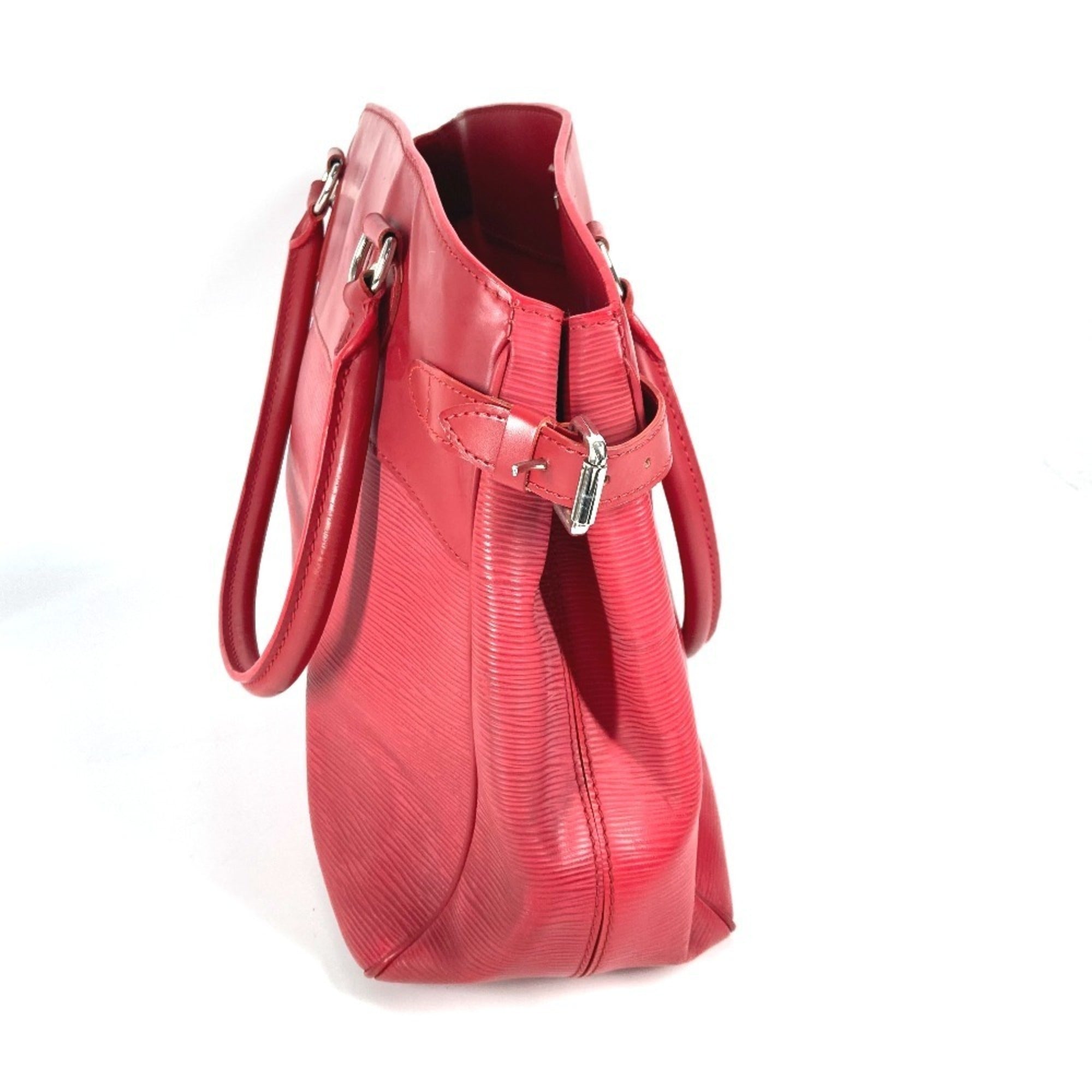 Louis Vuitton Red Color Epi Leather Handbag Shoulder Bag Tote Bag (Pre-Owned)