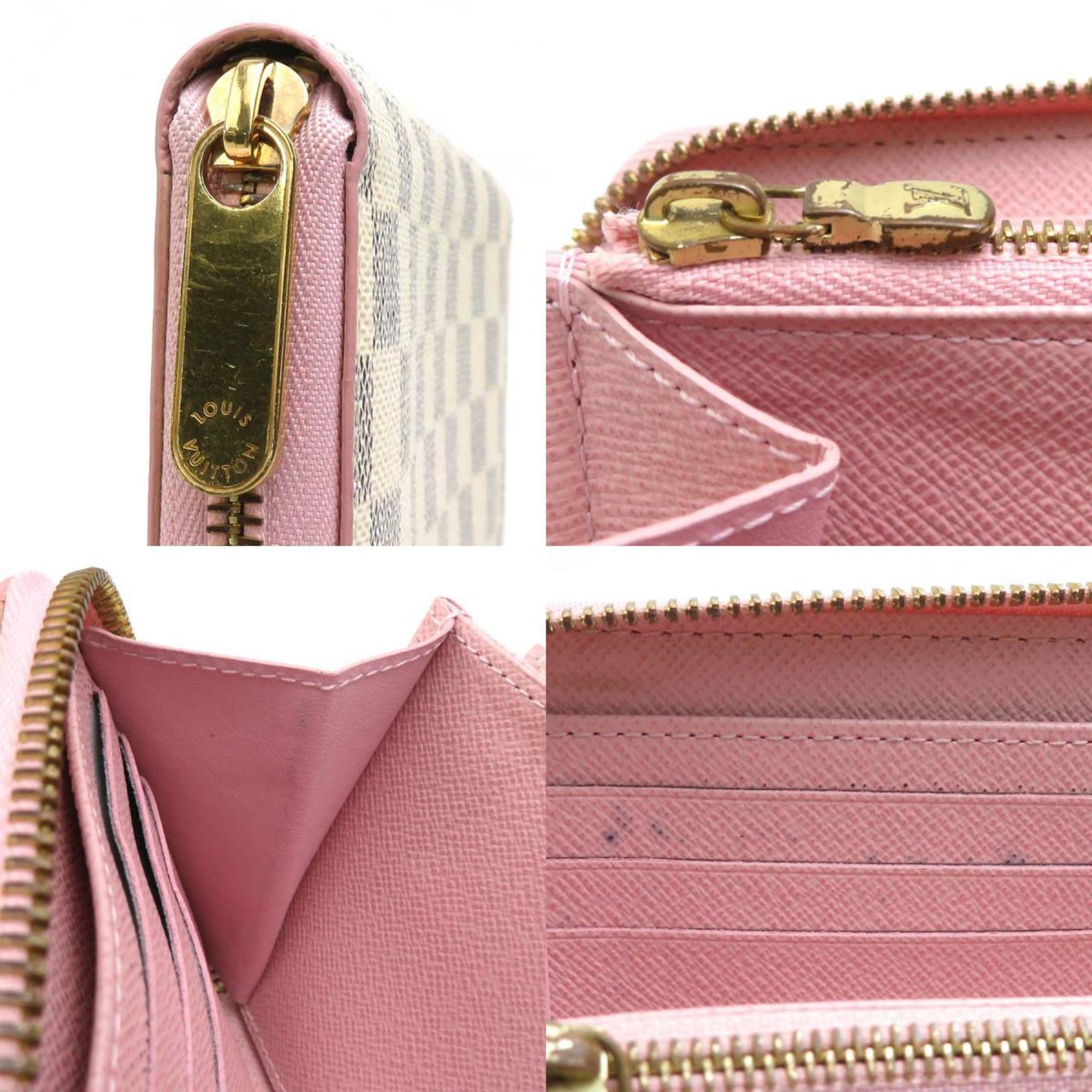 Louis Vuitton Azur Pink Damier Azur Long Wallet (Bi-Fold) (Pre-Owned)