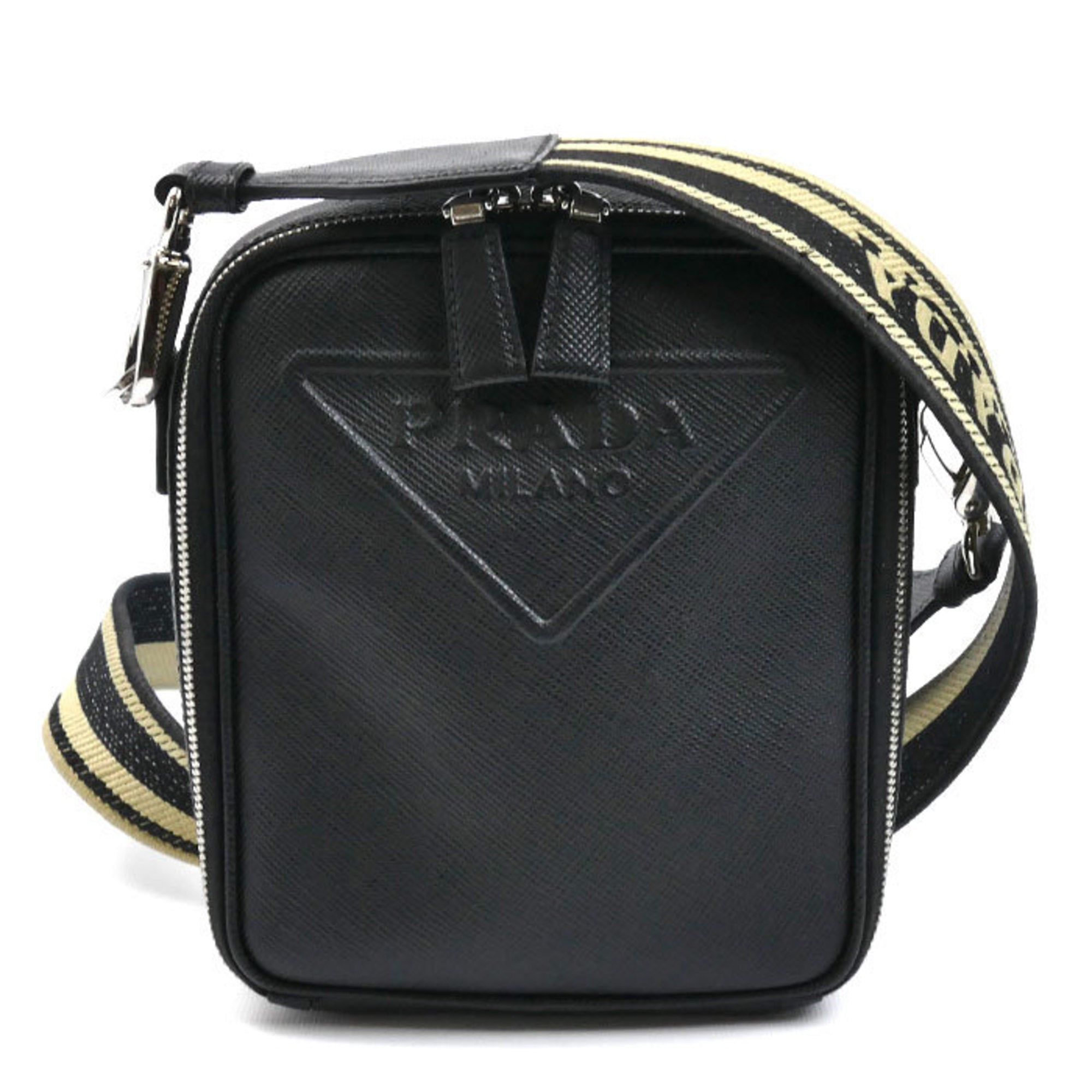 Prada Black Leather Shoulder Bag (Pre-Owned)